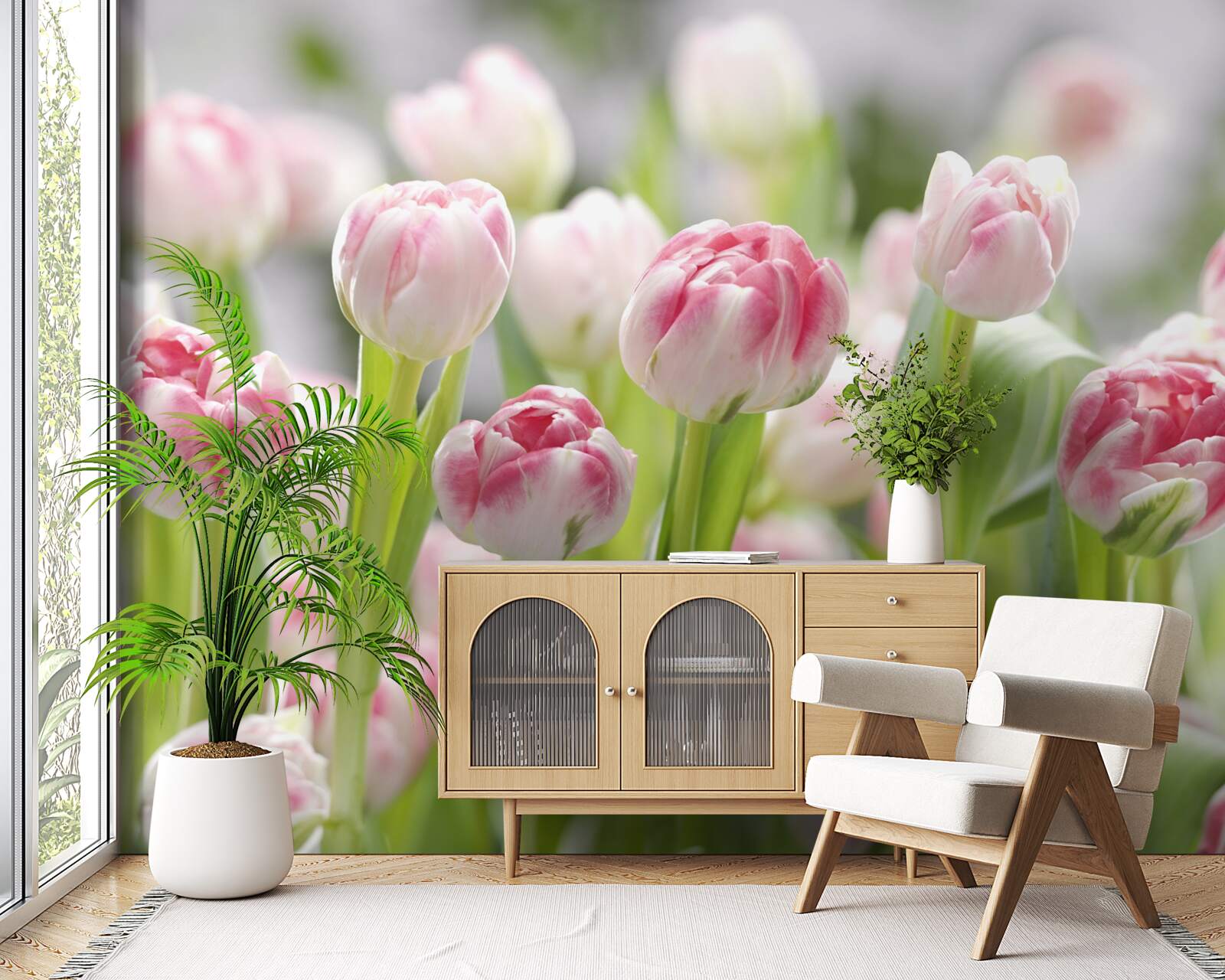 Fototapeta neotvorené púčiky tulipánov