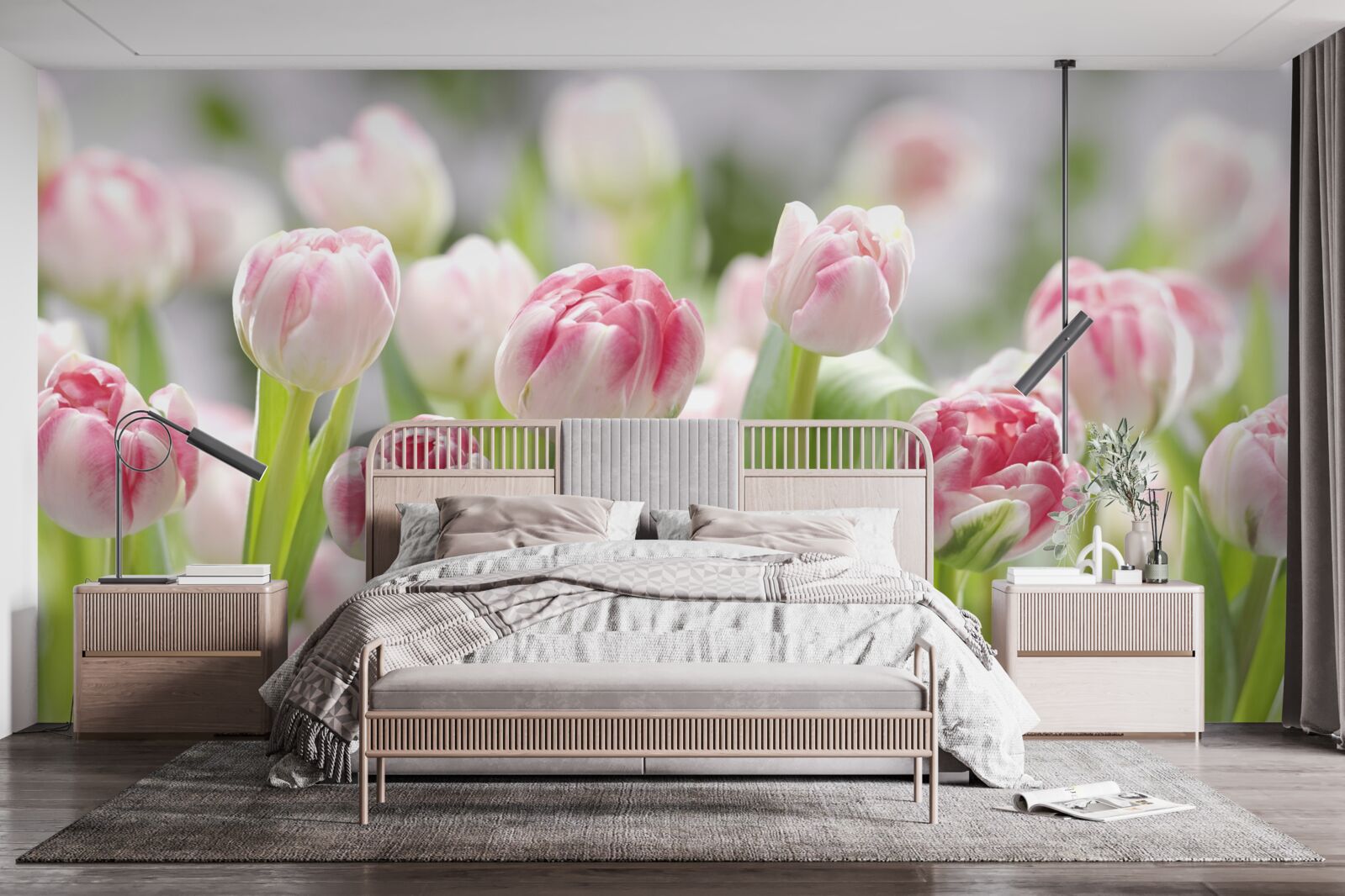 Fototapeta neotvorené púčiky tulipánov