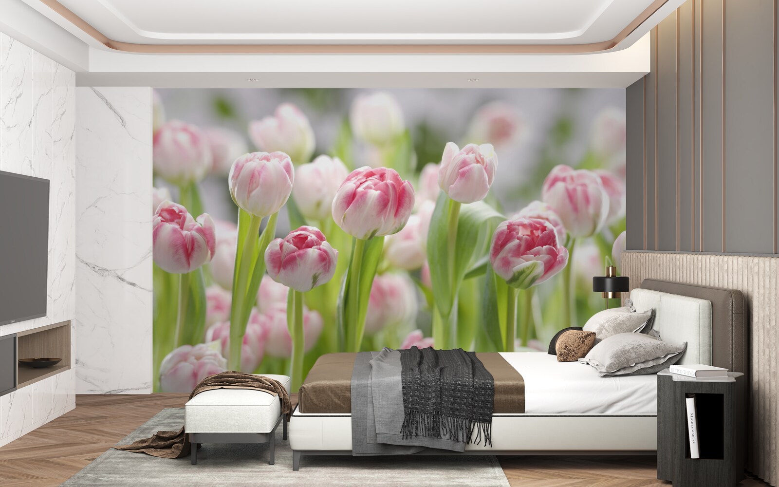 Fototapeta neotvorené púčiky tulipánov