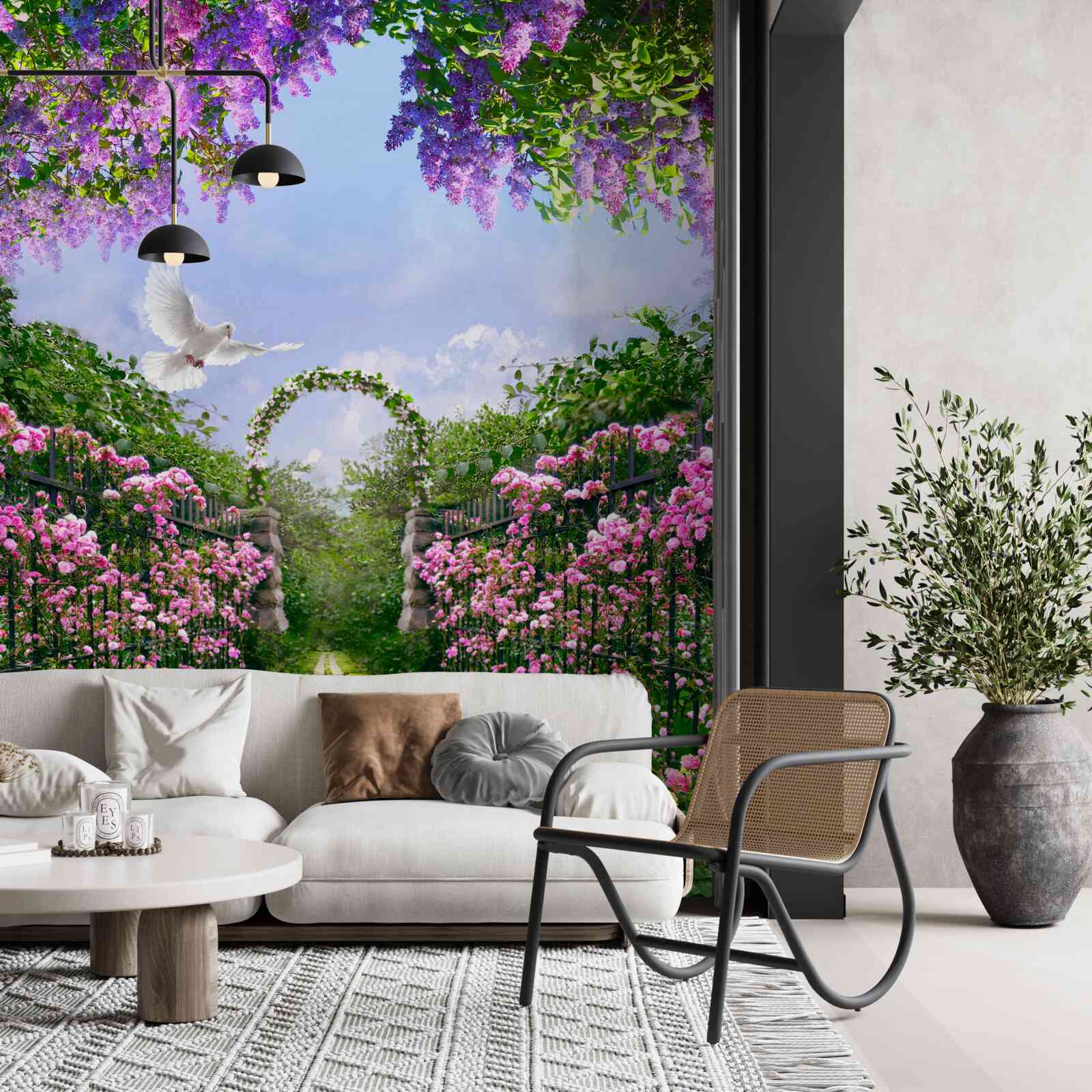 Fototapeta Cesta vedúca do rozkvitnutej záhrady