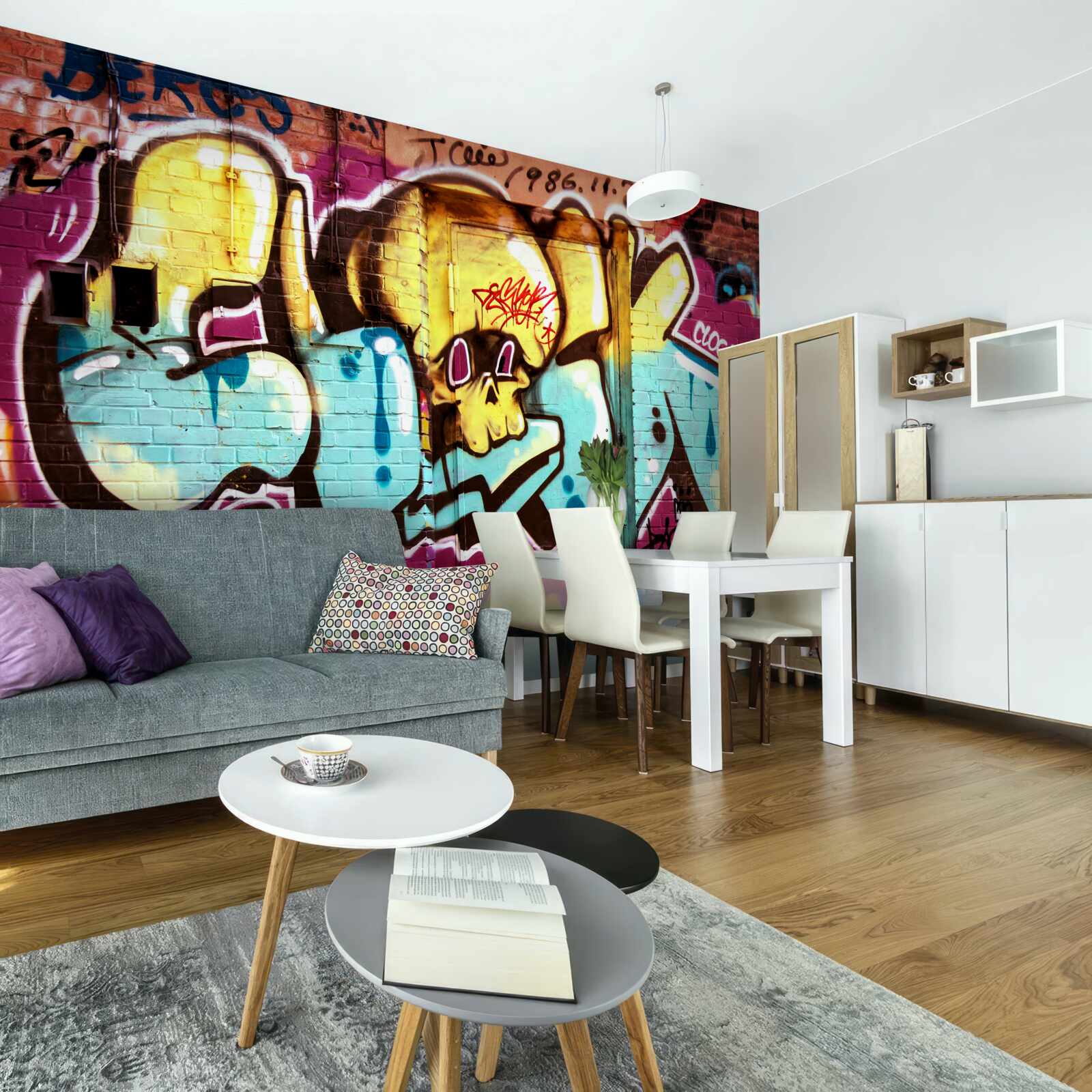 Fototapeta graffiti s jasným nápisom