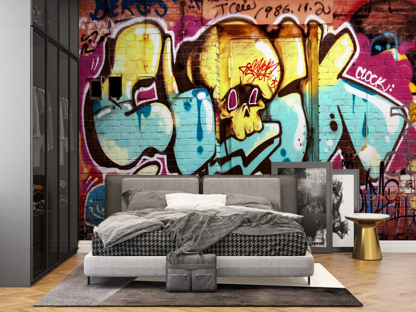 Fototapeta graffiti s jasným nápisom