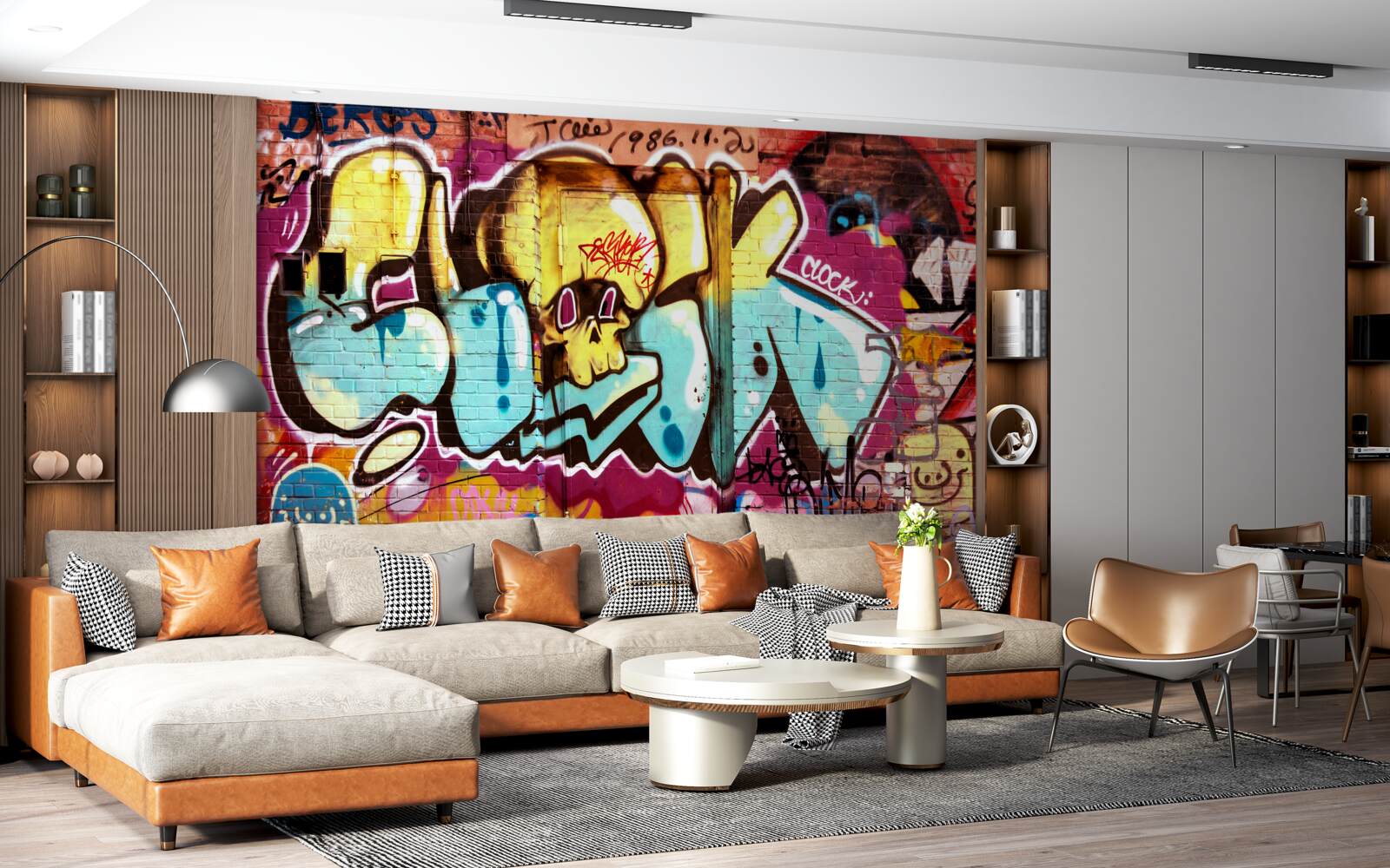 Fototapeta graffiti s jasným nápisom