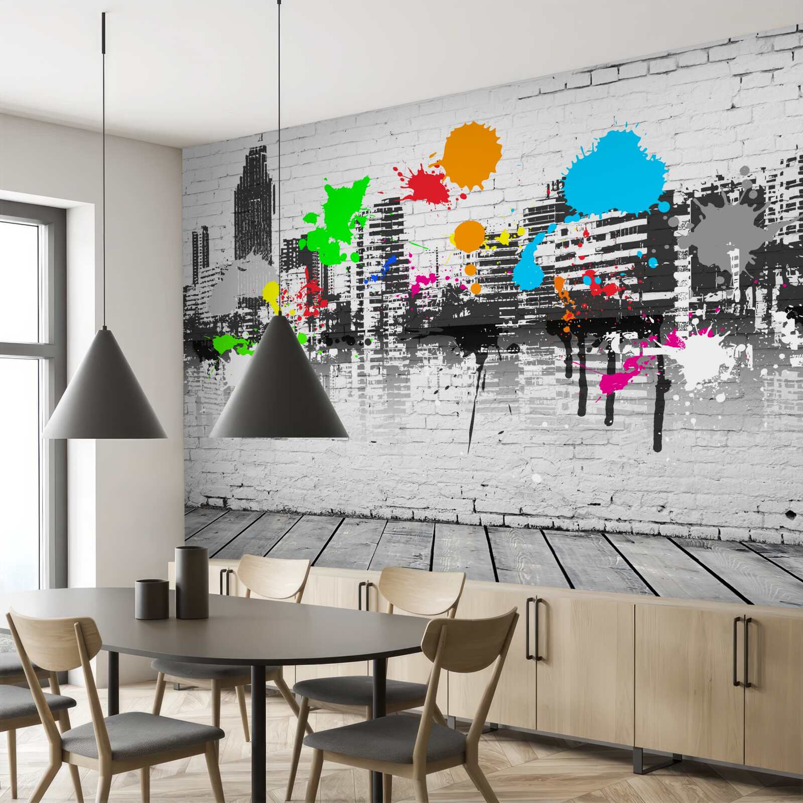 Fototapeta mestské graffiti na stene