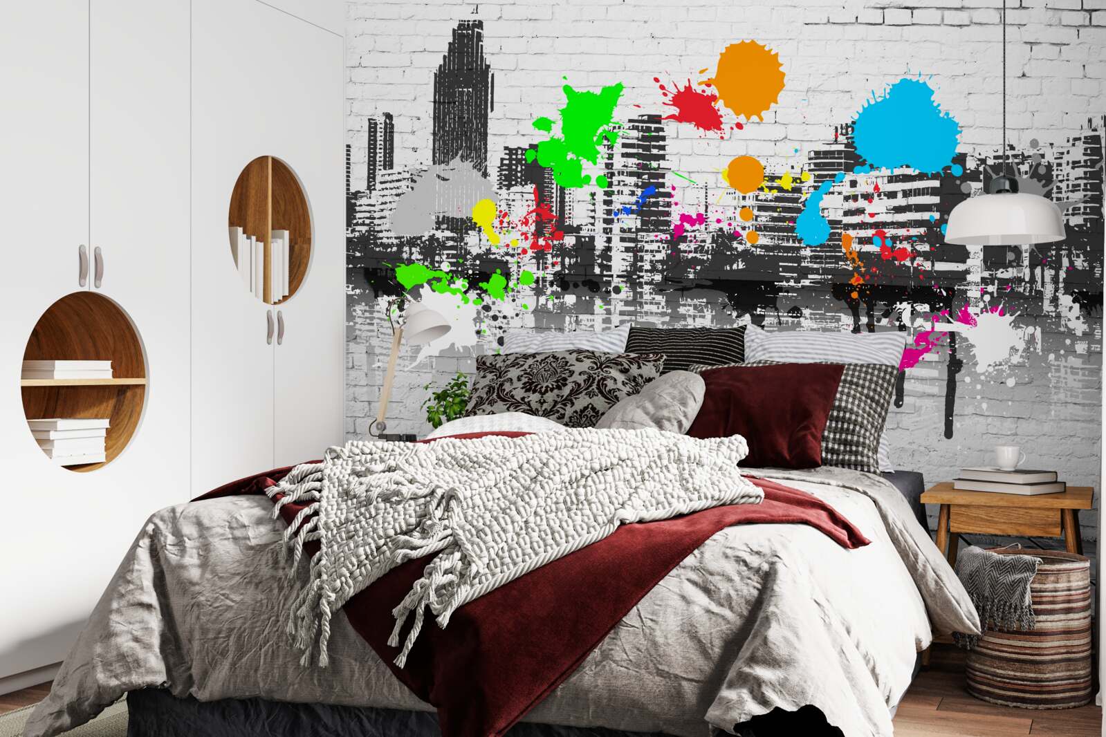 Fototapeta mestské graffiti na stene