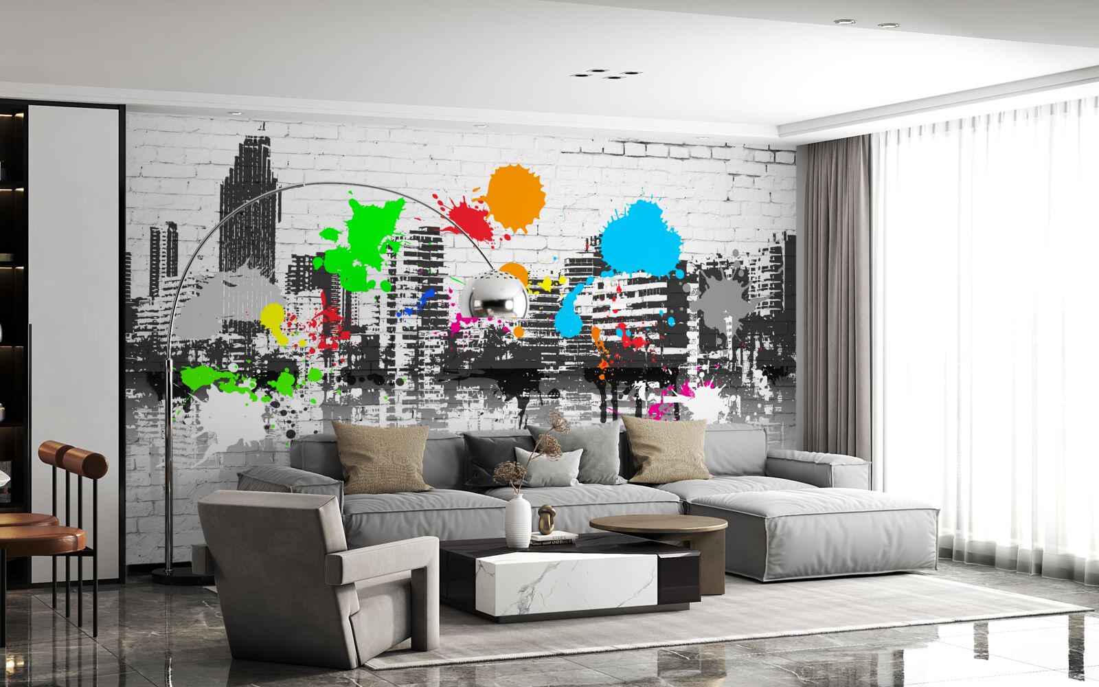 Fototapeta mestské graffiti na stene