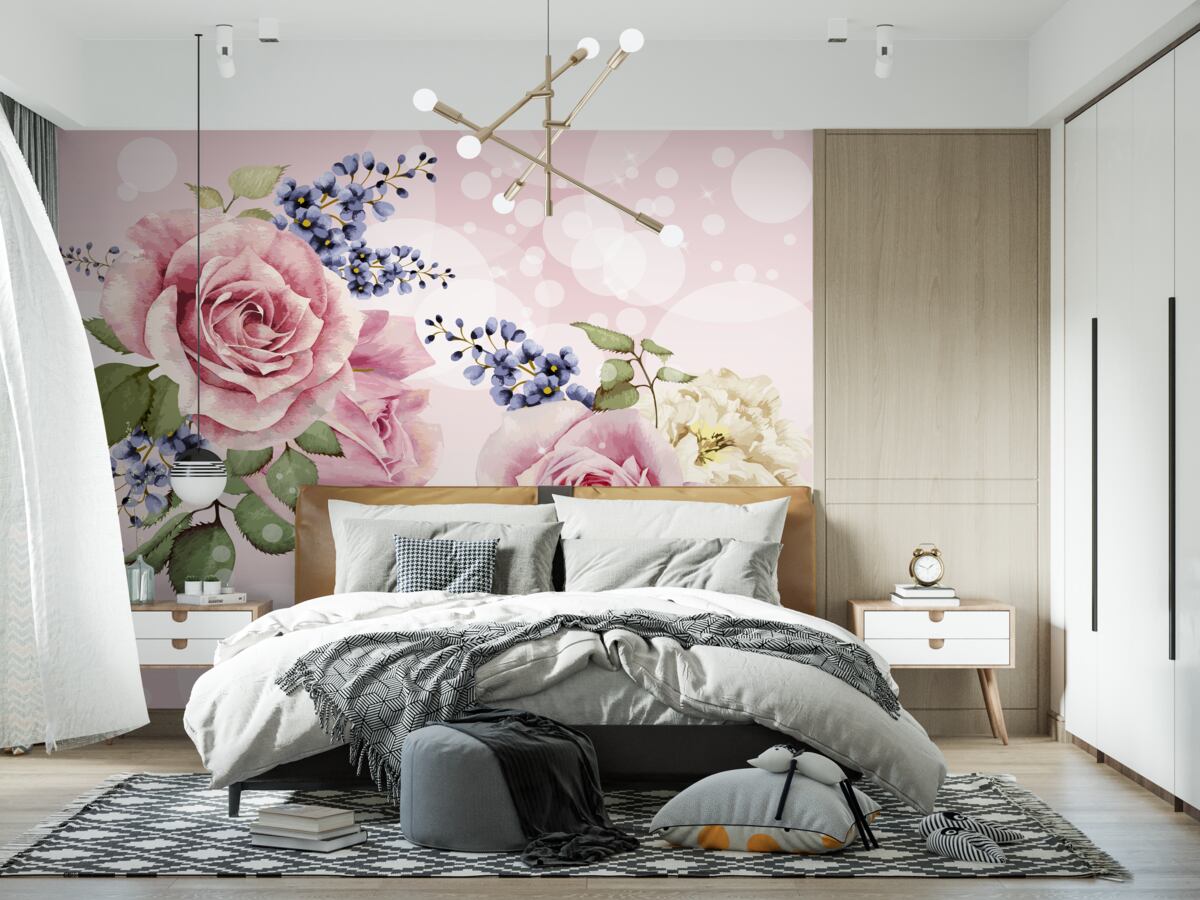 Fototapeta púčiky ruží v usporiadaní