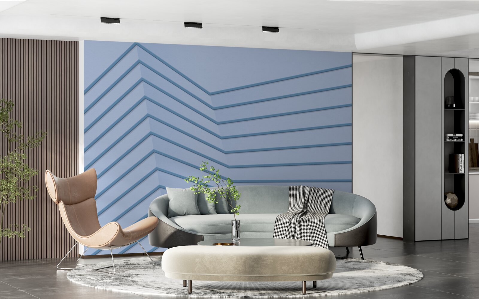 Fototapeta modré čiary sú abstraktné