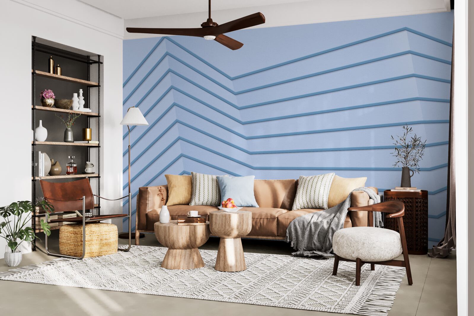 Fototapeta modré čiary sú abstraktné