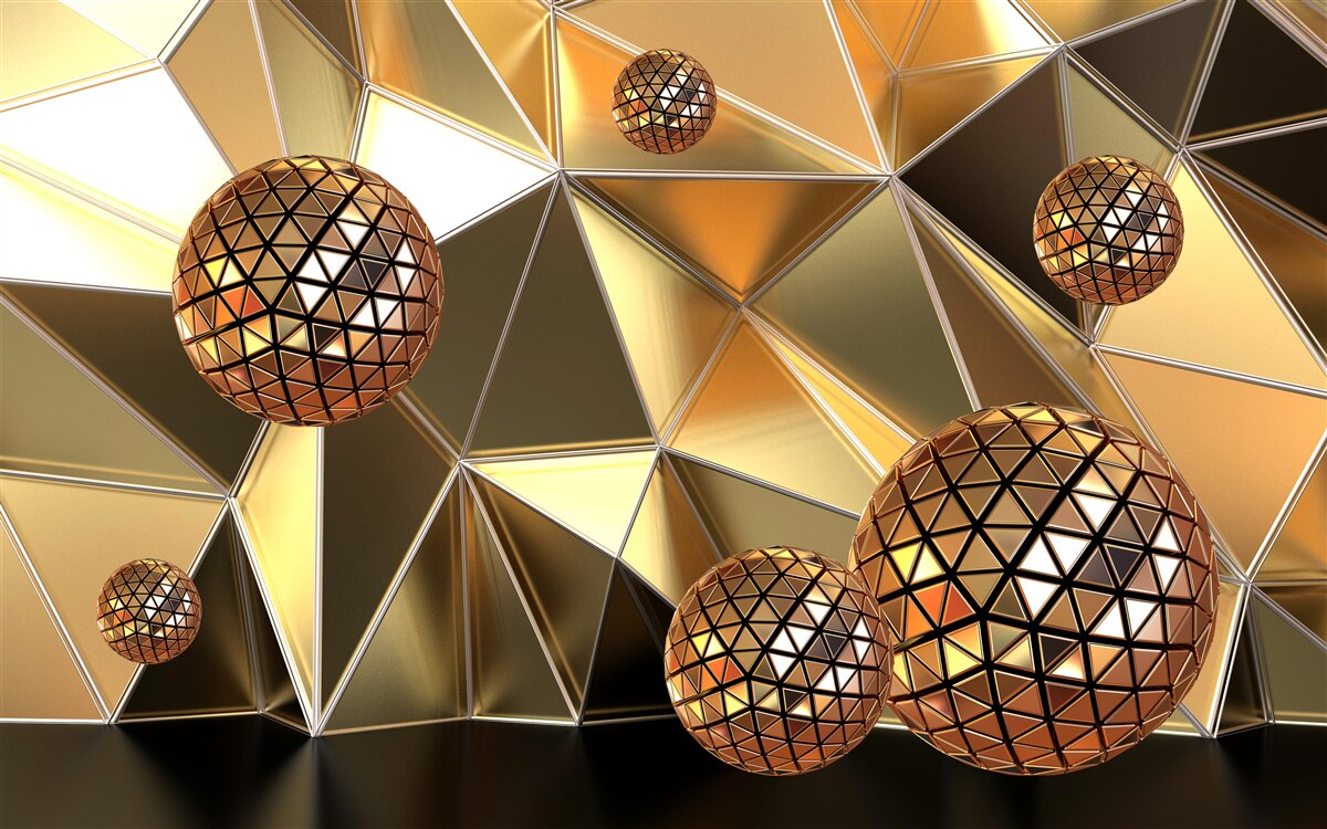 Fototapeta 3D kovové gule