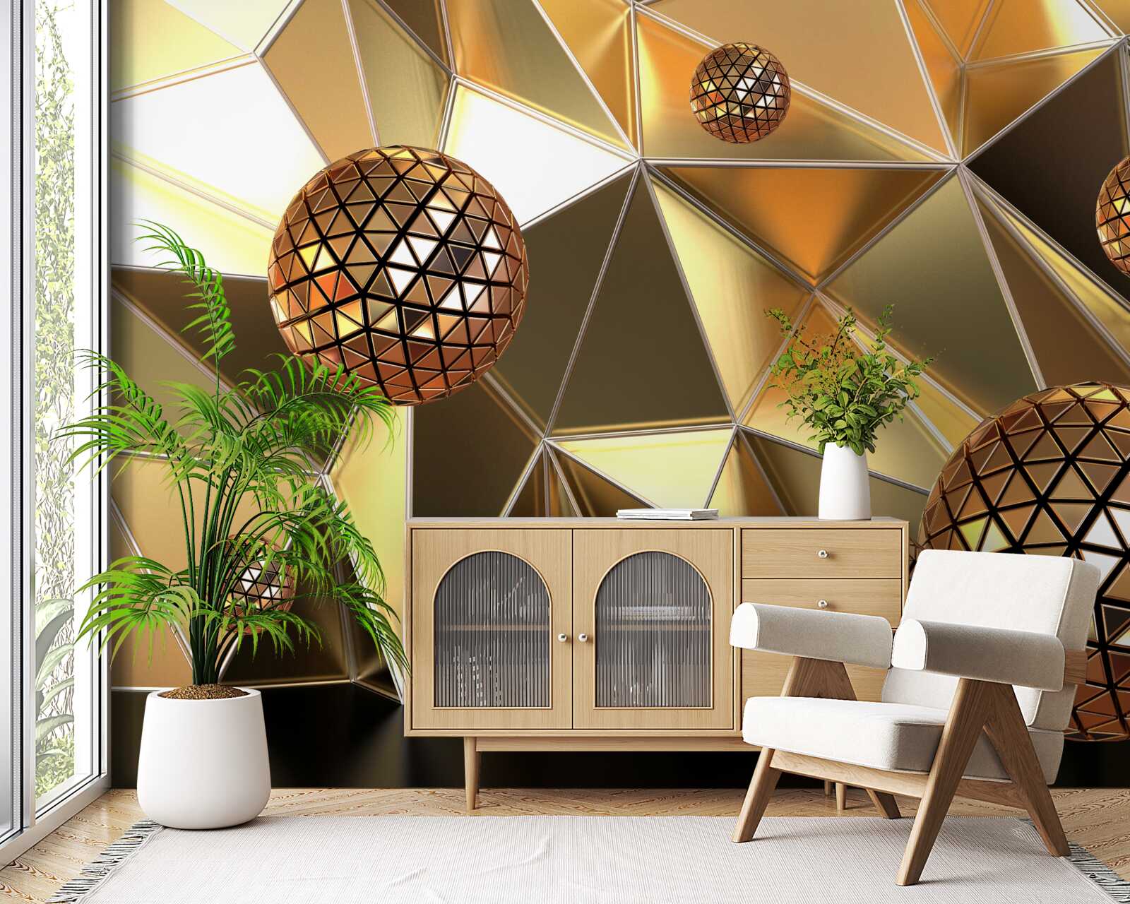 Fototapeta 3D kovové gule