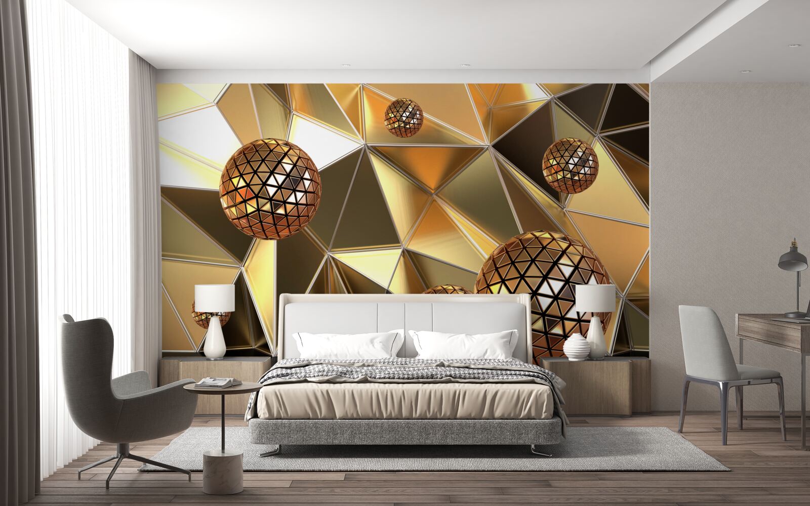 Fototapeta 3D kovové gule