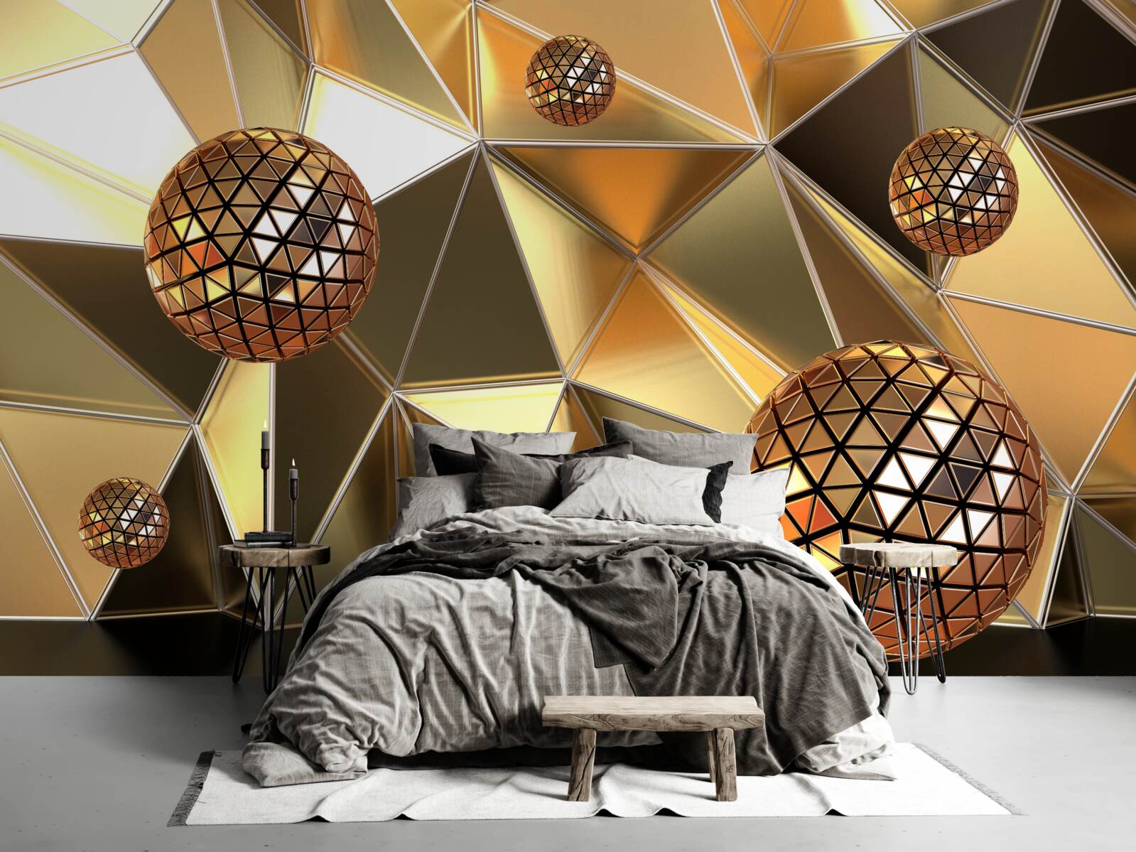 Fototapeta 3D kovové gule