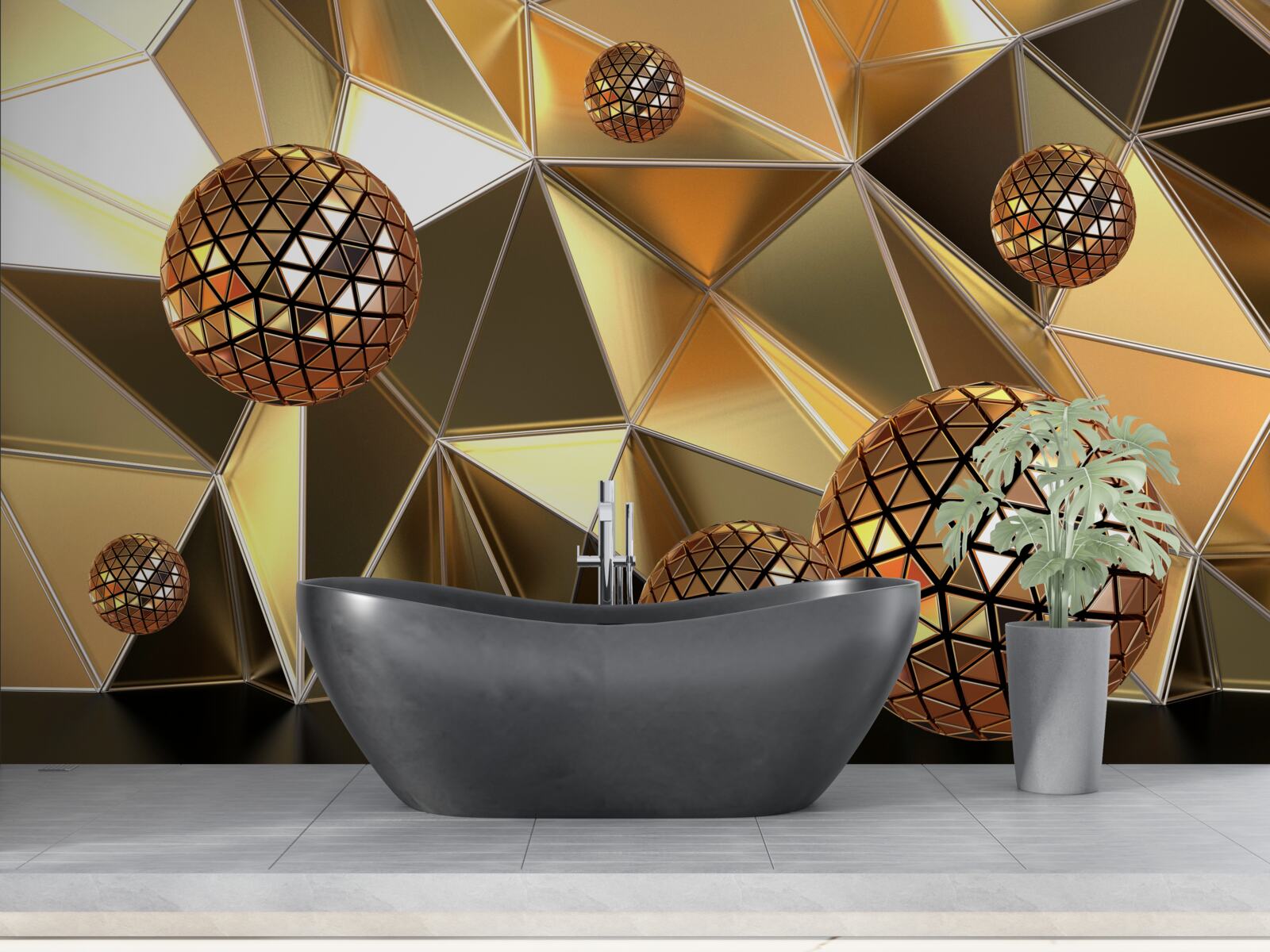 Fototapeta 3D kovové gule