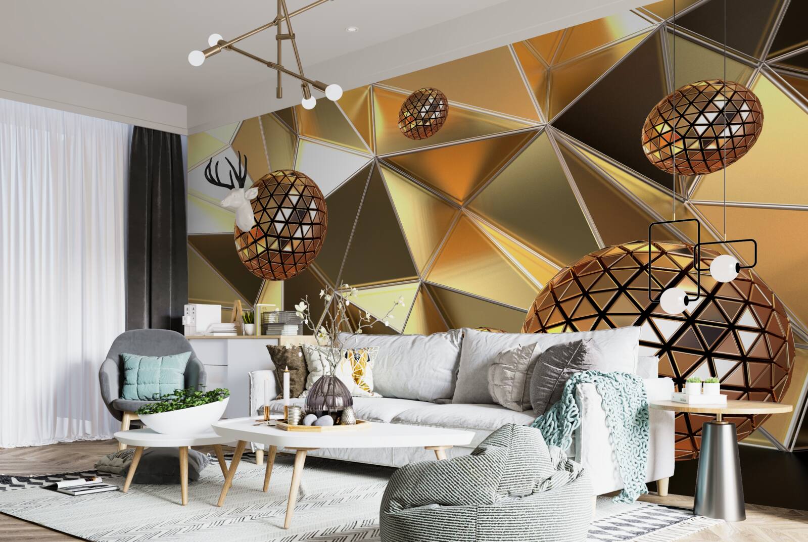 Fototapeta 3D kovové gule