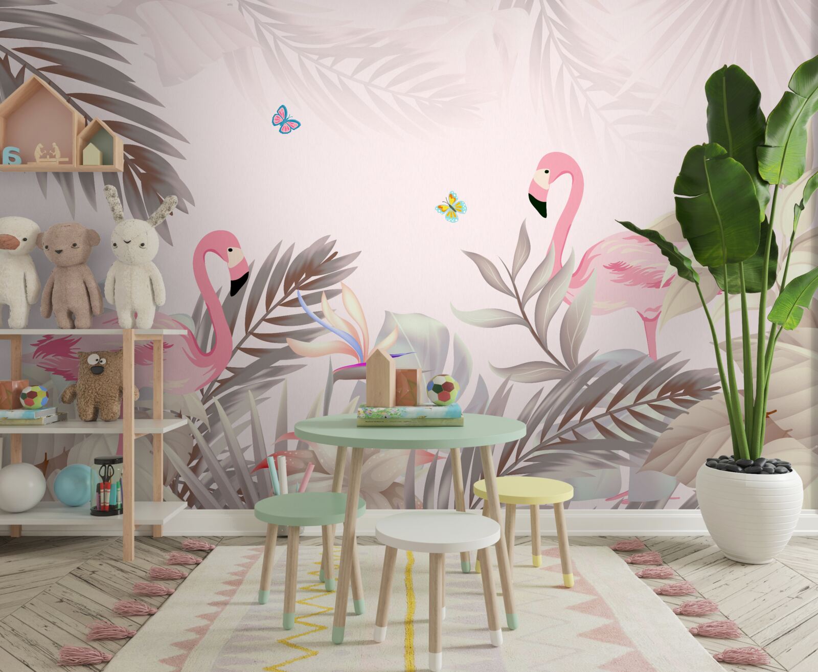 Fototapeta plameniak medzi stromami