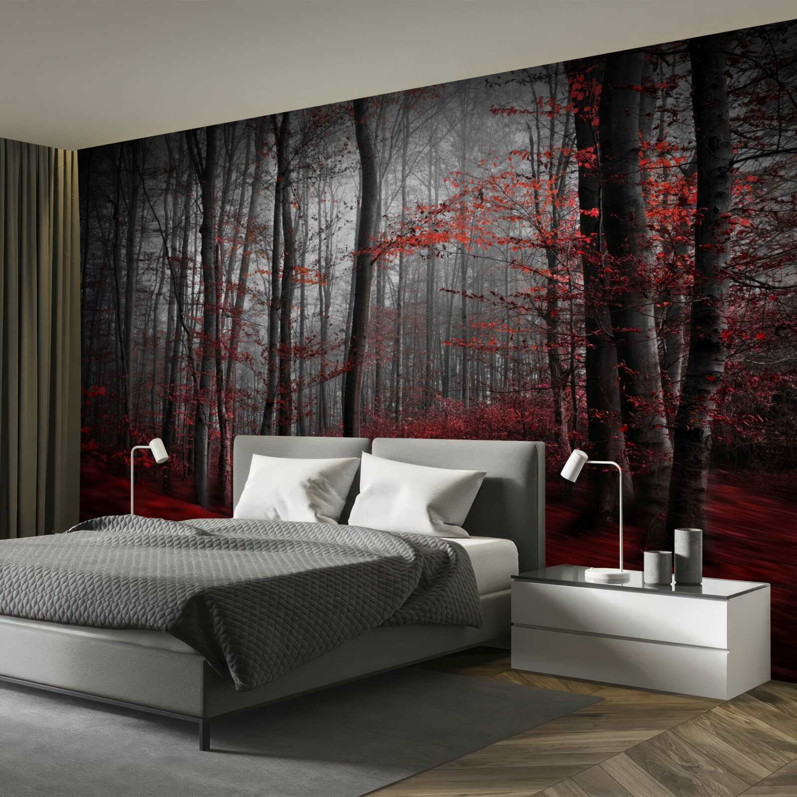 Fototapeta jesenná krajina v daždi