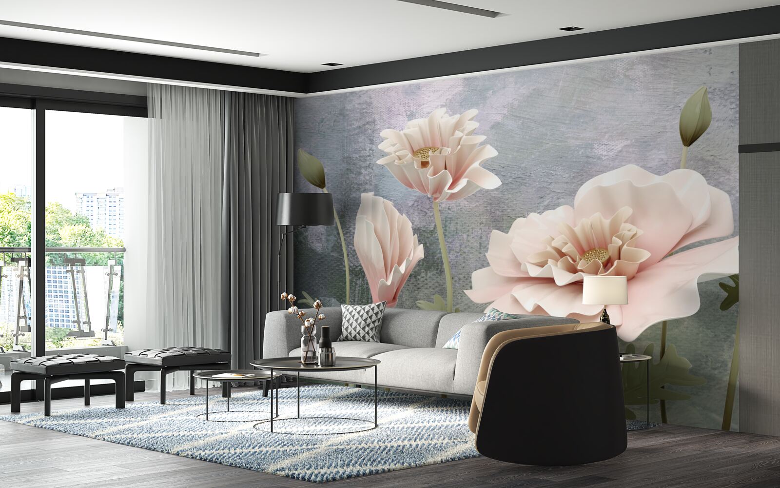 Fototapeta po noci púčiky kvitnú