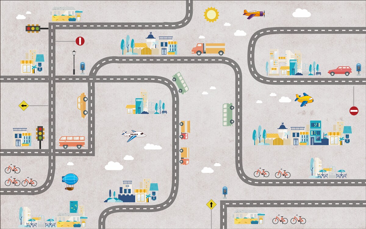 Fototapeta mestské cesty pre deti