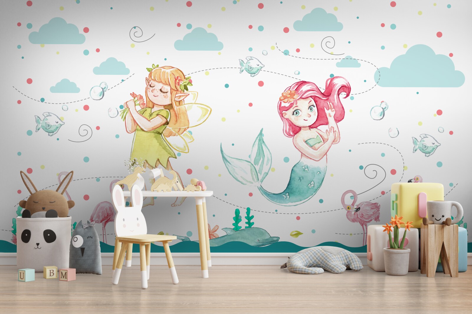 Fototapeta Pri vode sú topolovky a morská panna