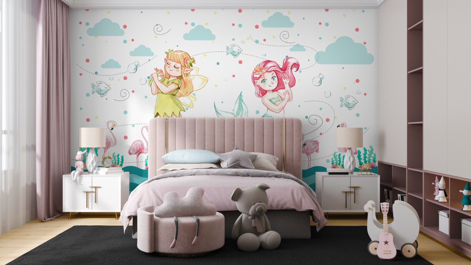 Fototapeta Pri vode sú topolovky a morská panna