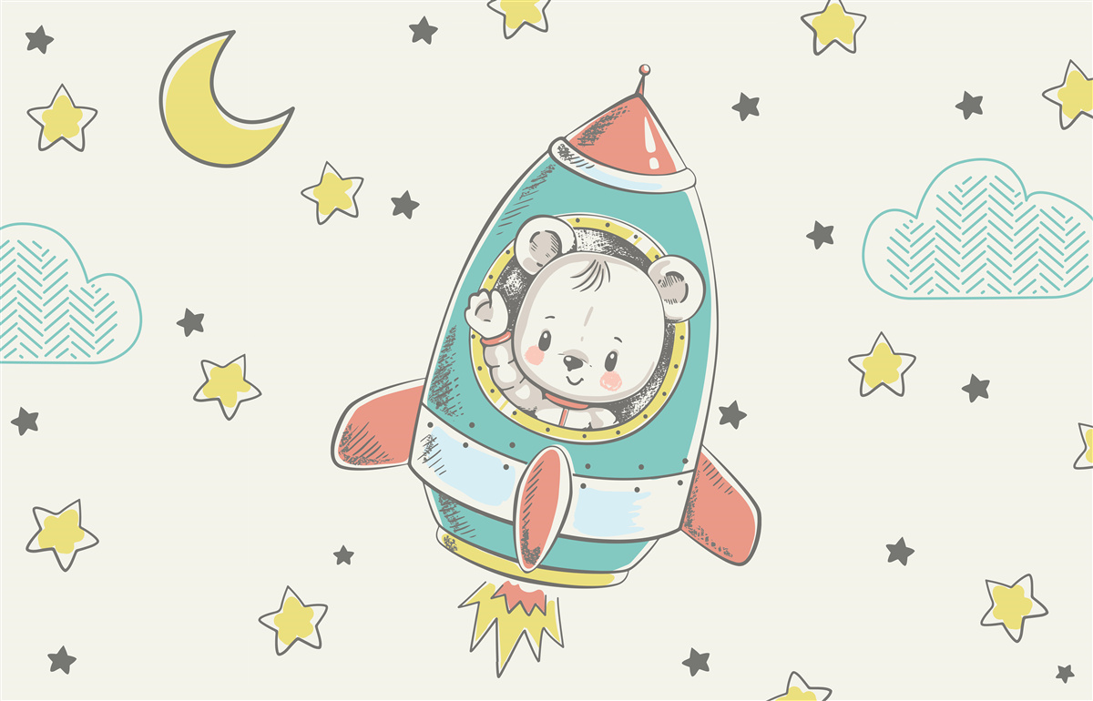 Fototapeta mladý astronaut na vesmírnej lodi