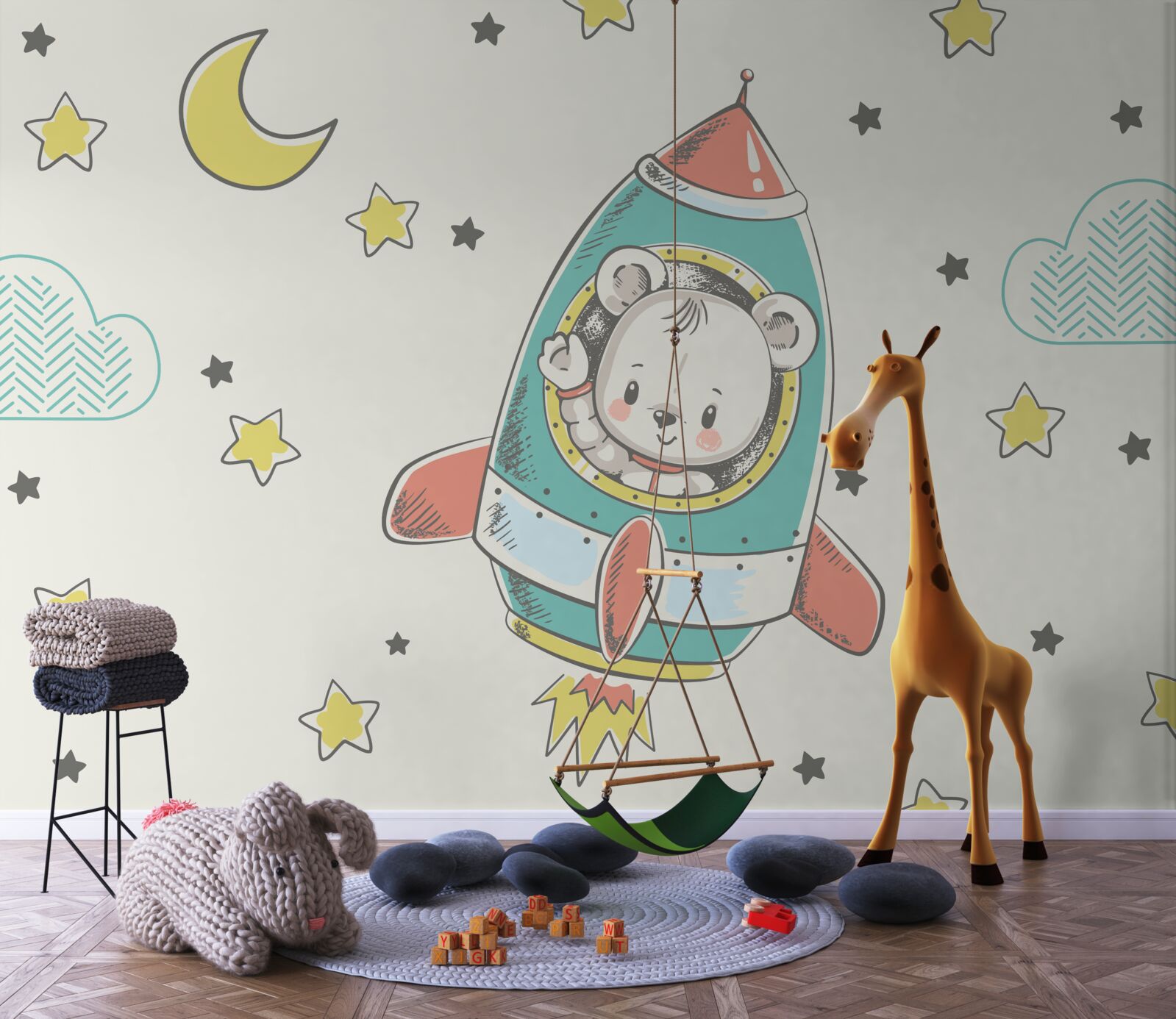 Fototapeta mladý astronaut na vesmírnej lodi