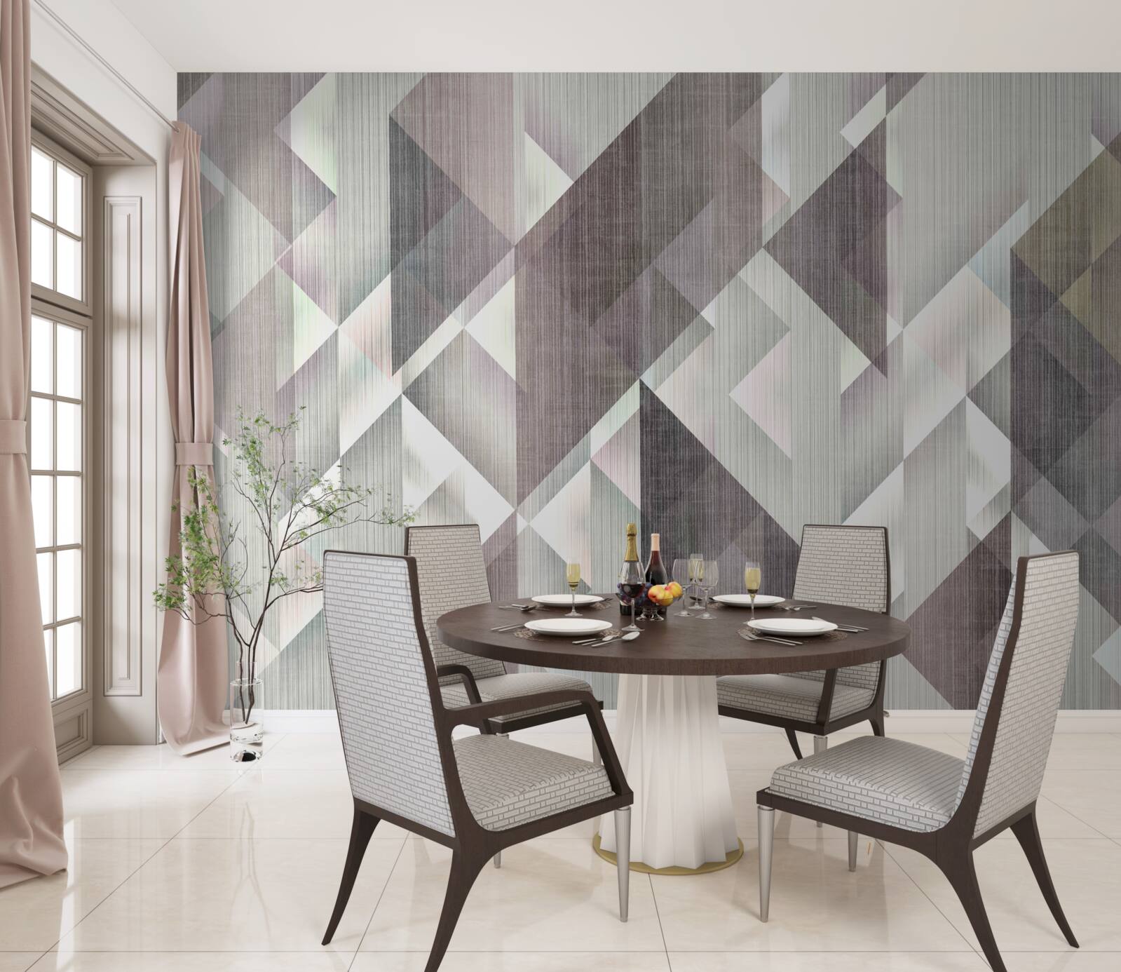 Fototapeta vertikálne usporiadané geometrické tvary