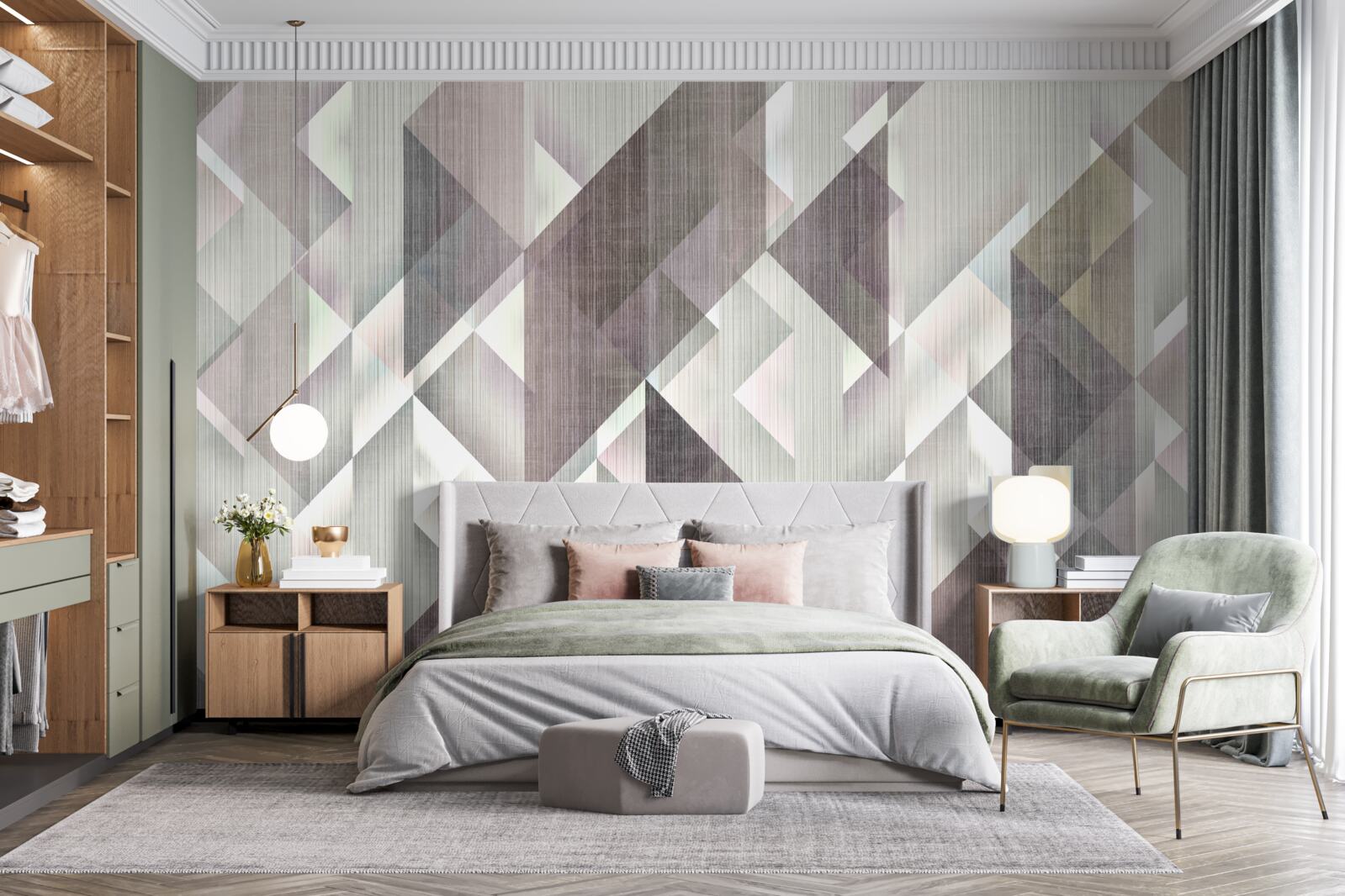 Fototapeta vertikálne usporiadané geometrické tvary