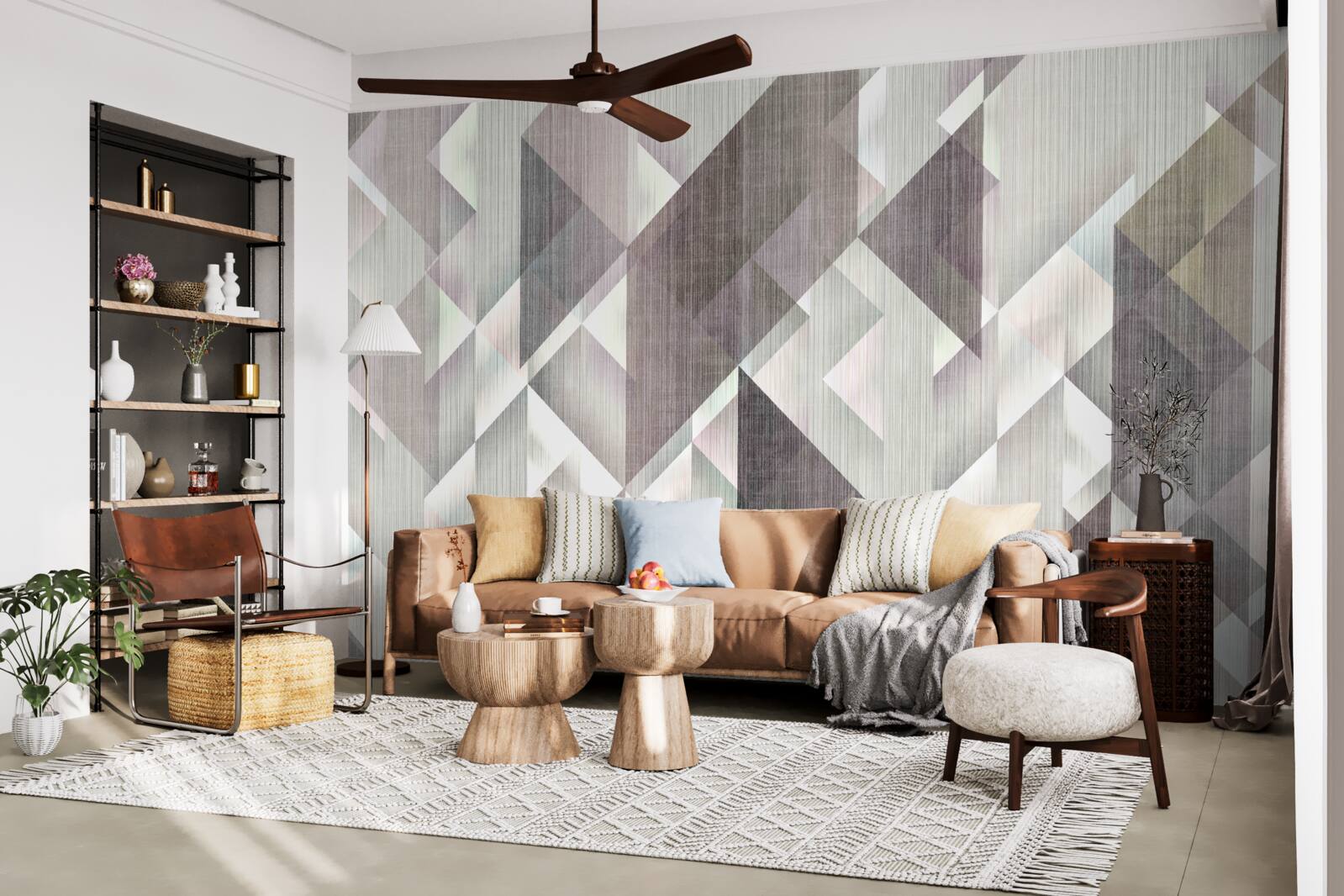 Fototapeta vertikálne usporiadané geometrické tvary