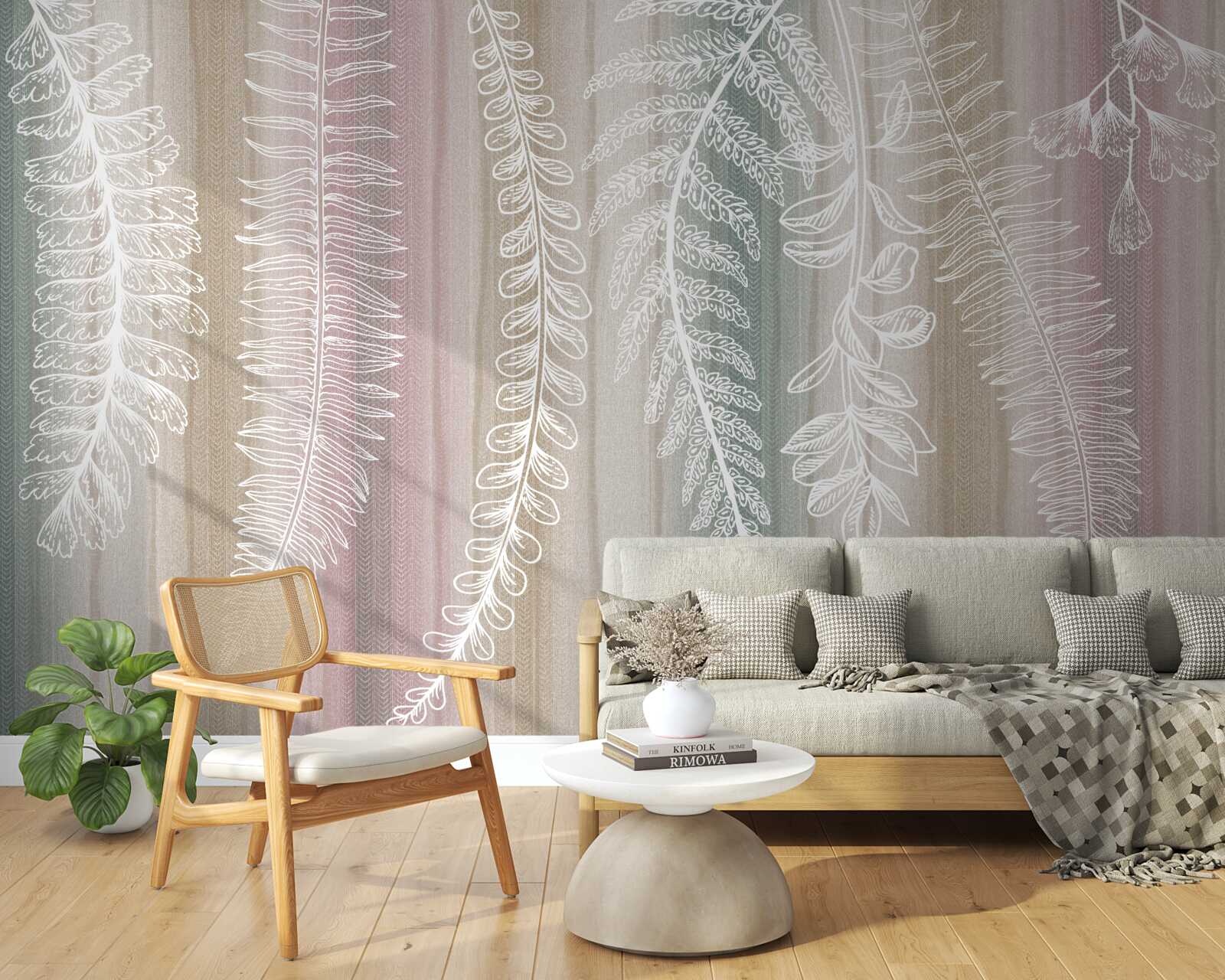 Fototapeta listy sú biele s abstraktným vzorom