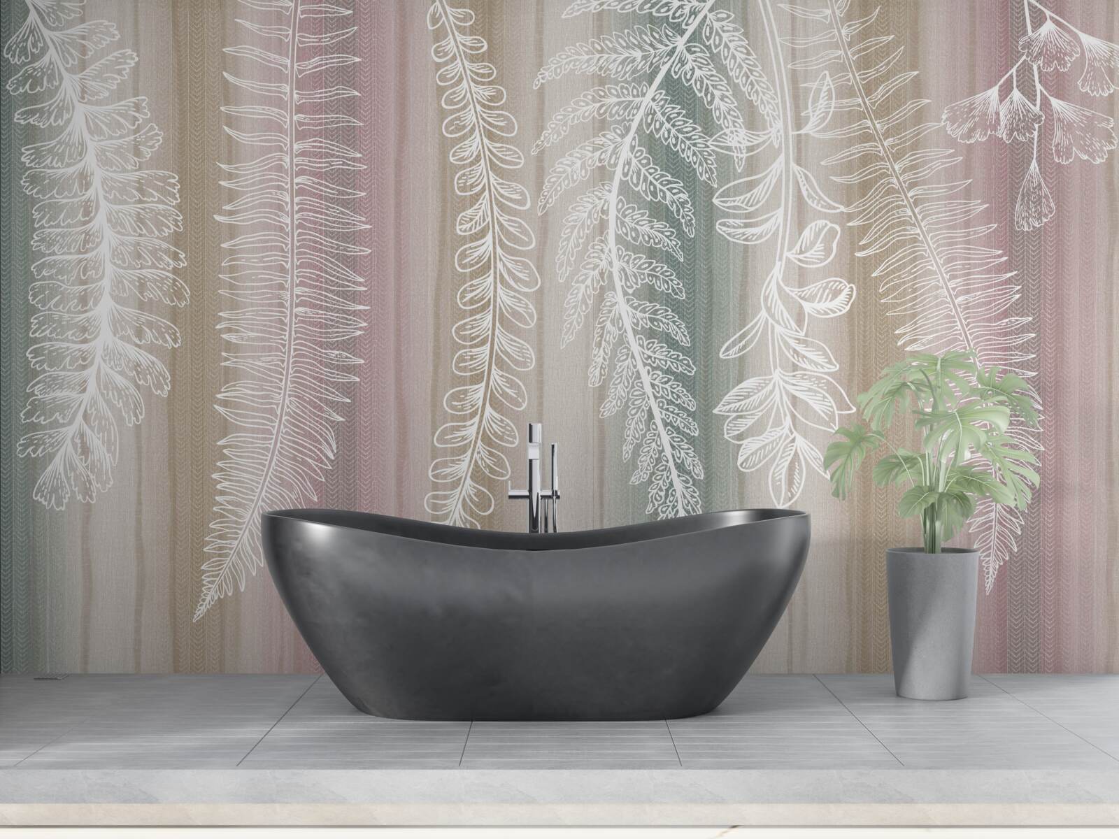 Fototapeta listy sú biele s abstraktným vzorom