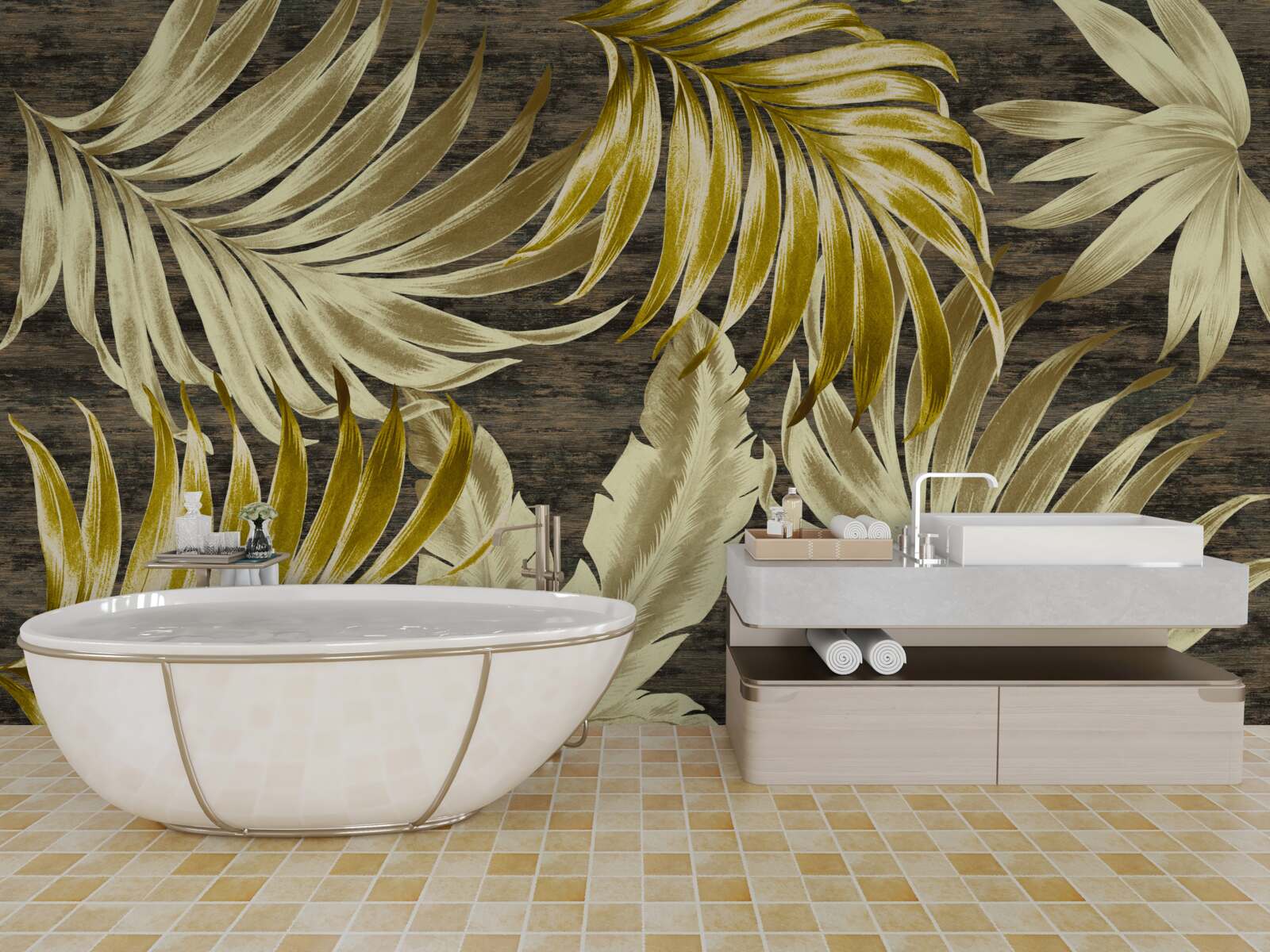 Fototapeta listy tropických stromov