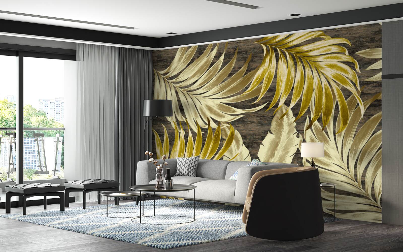 Fototapeta listy tropických stromov