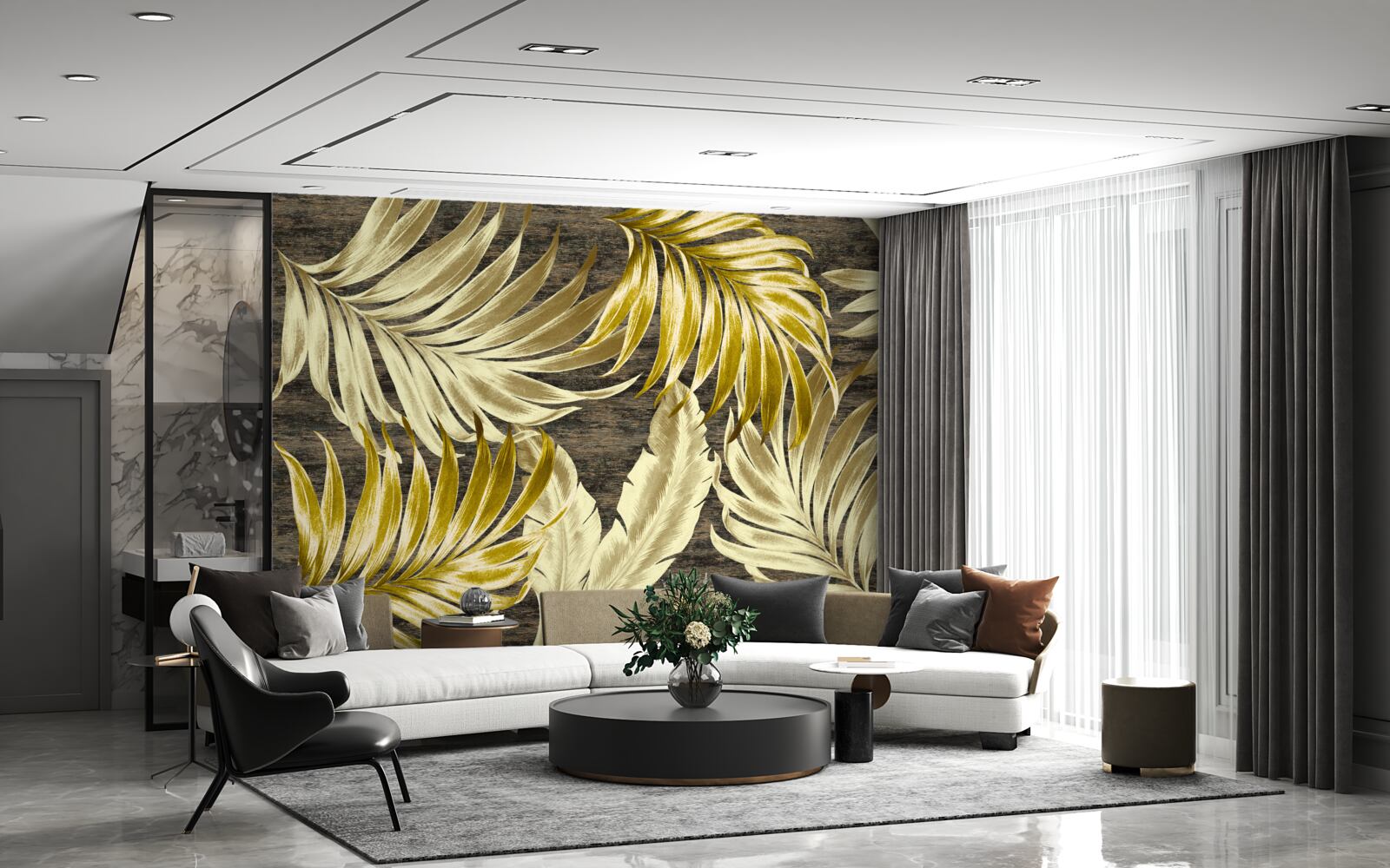 Fototapeta listy tropických stromov