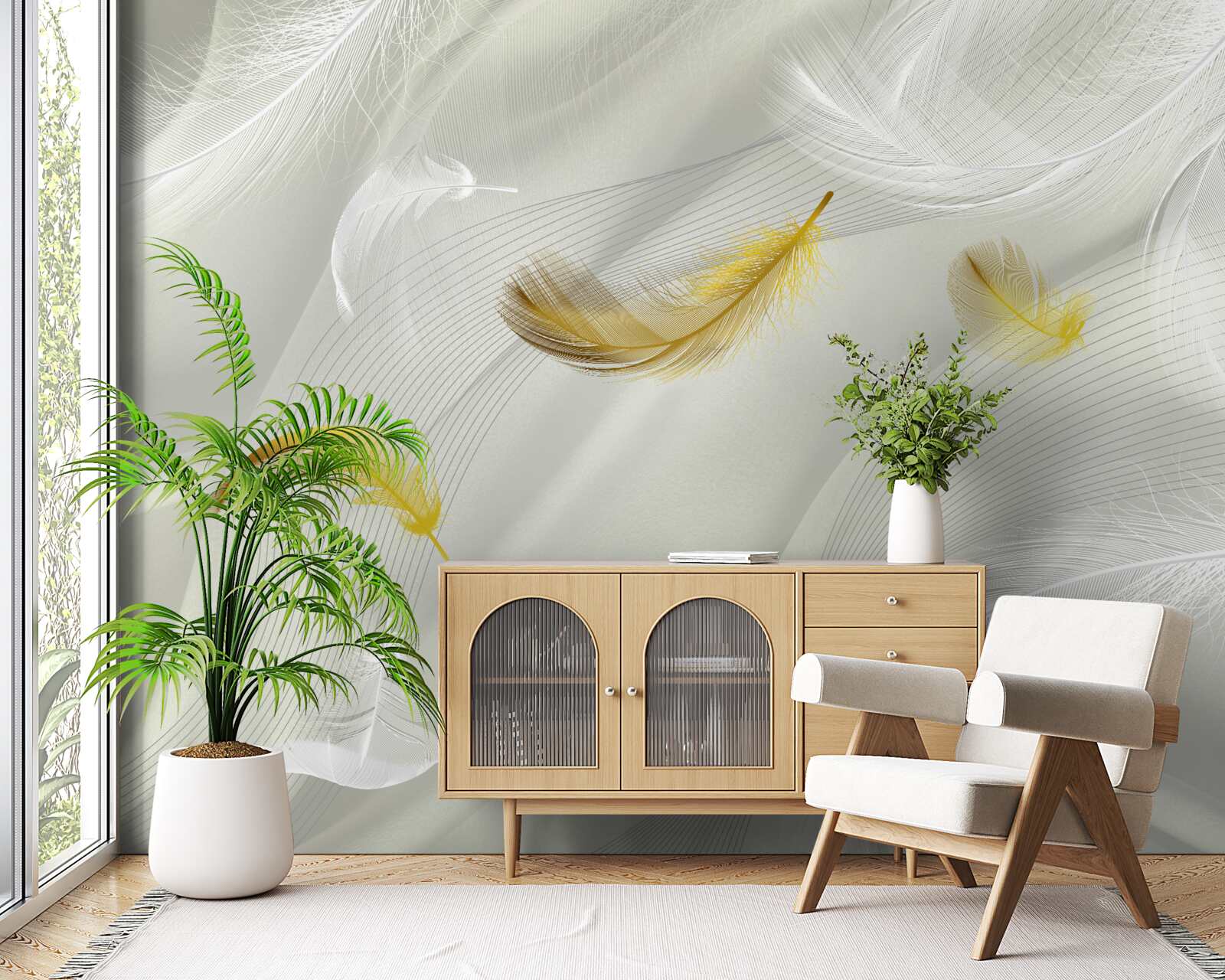 Fototapeta zlaté krídla v lete