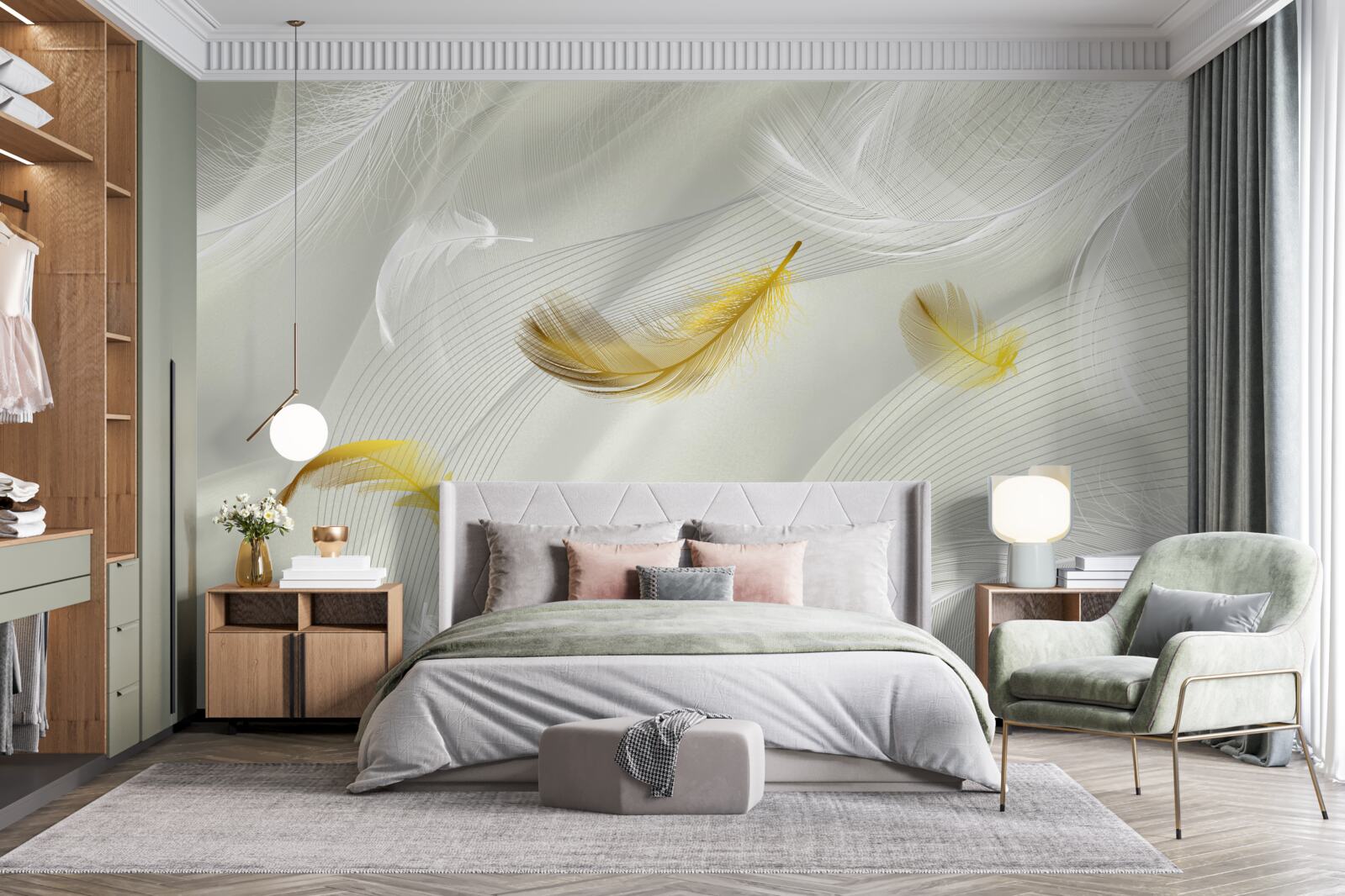 Fototapeta zlaté krídla v lete