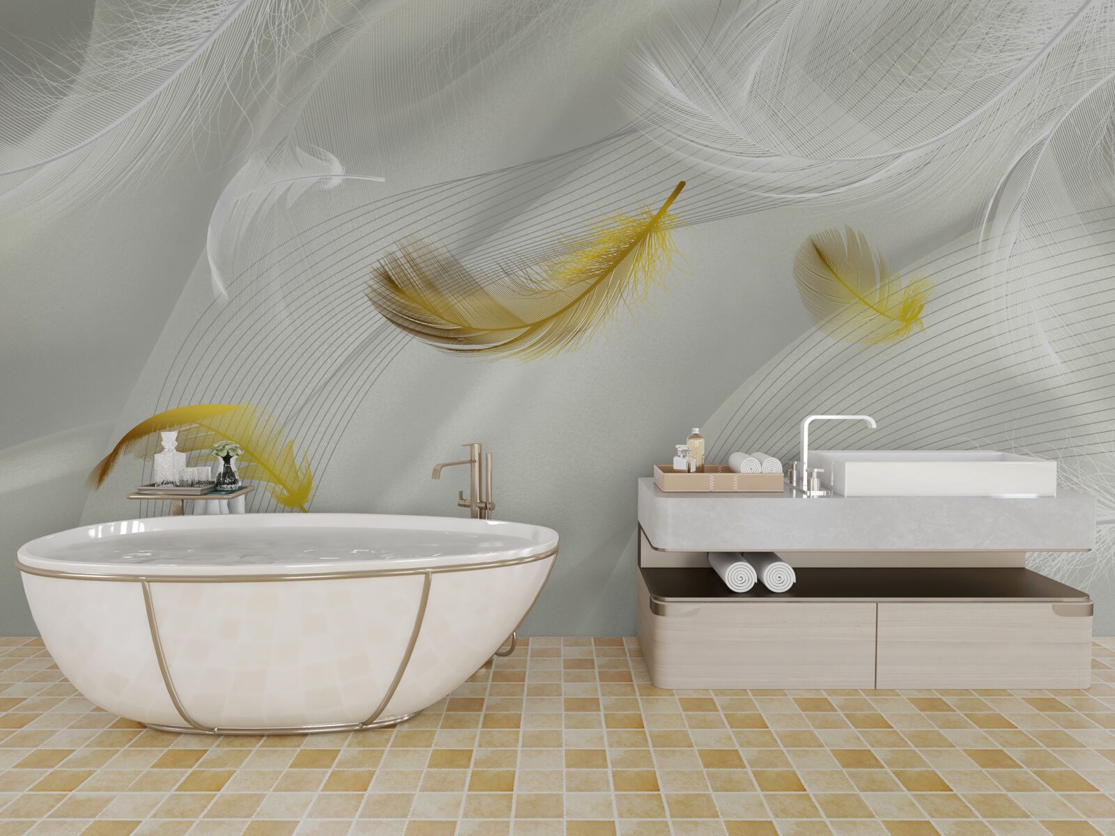 Fototapeta zlaté krídla v lete