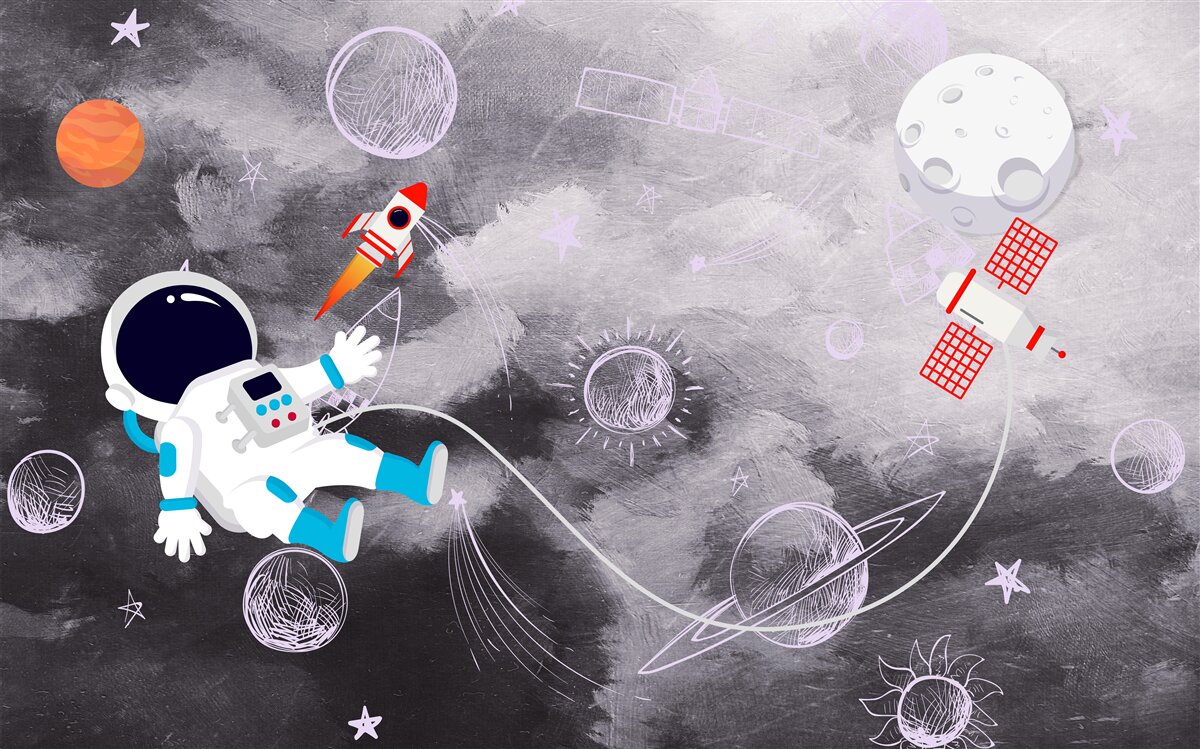 Fototapeta astronaut v bezvzduchovom priestore