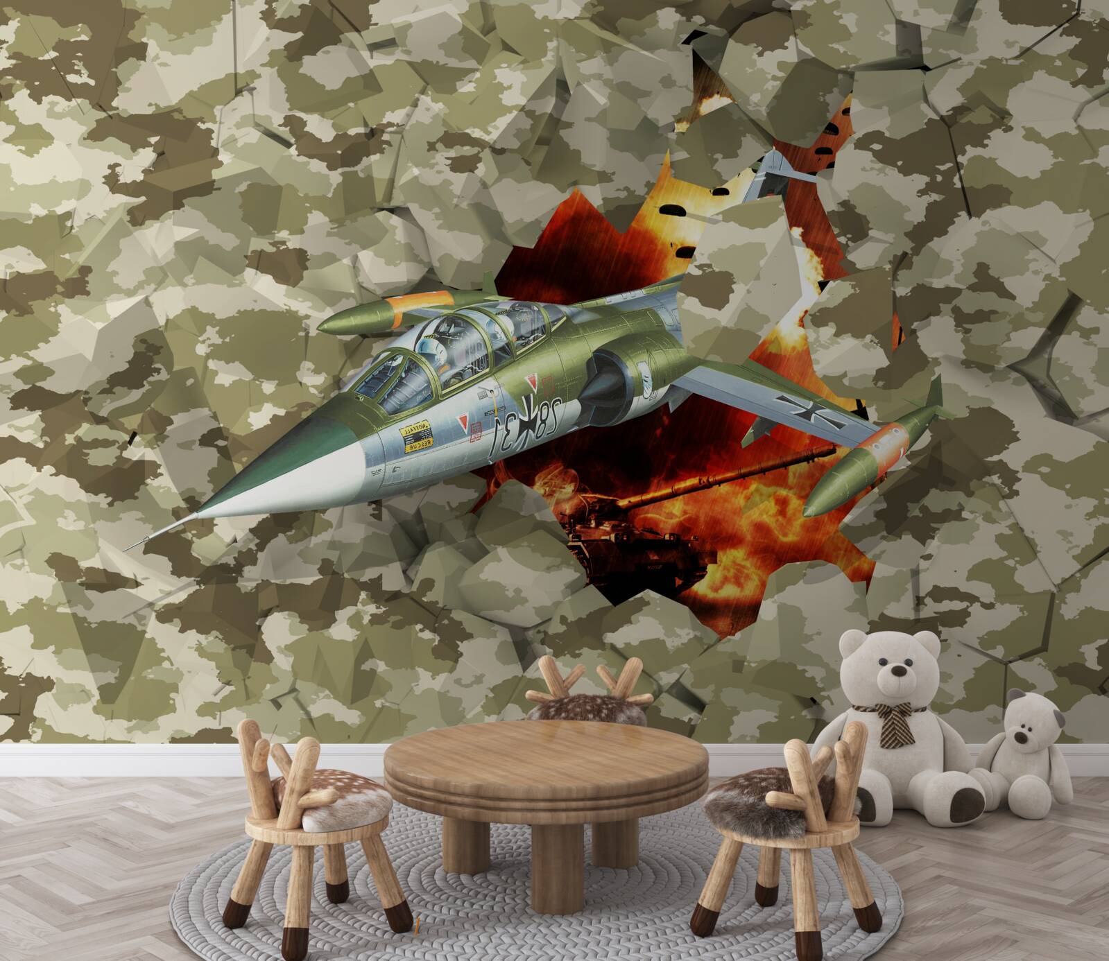 Fototapeta lietadlo prekoná prekážku