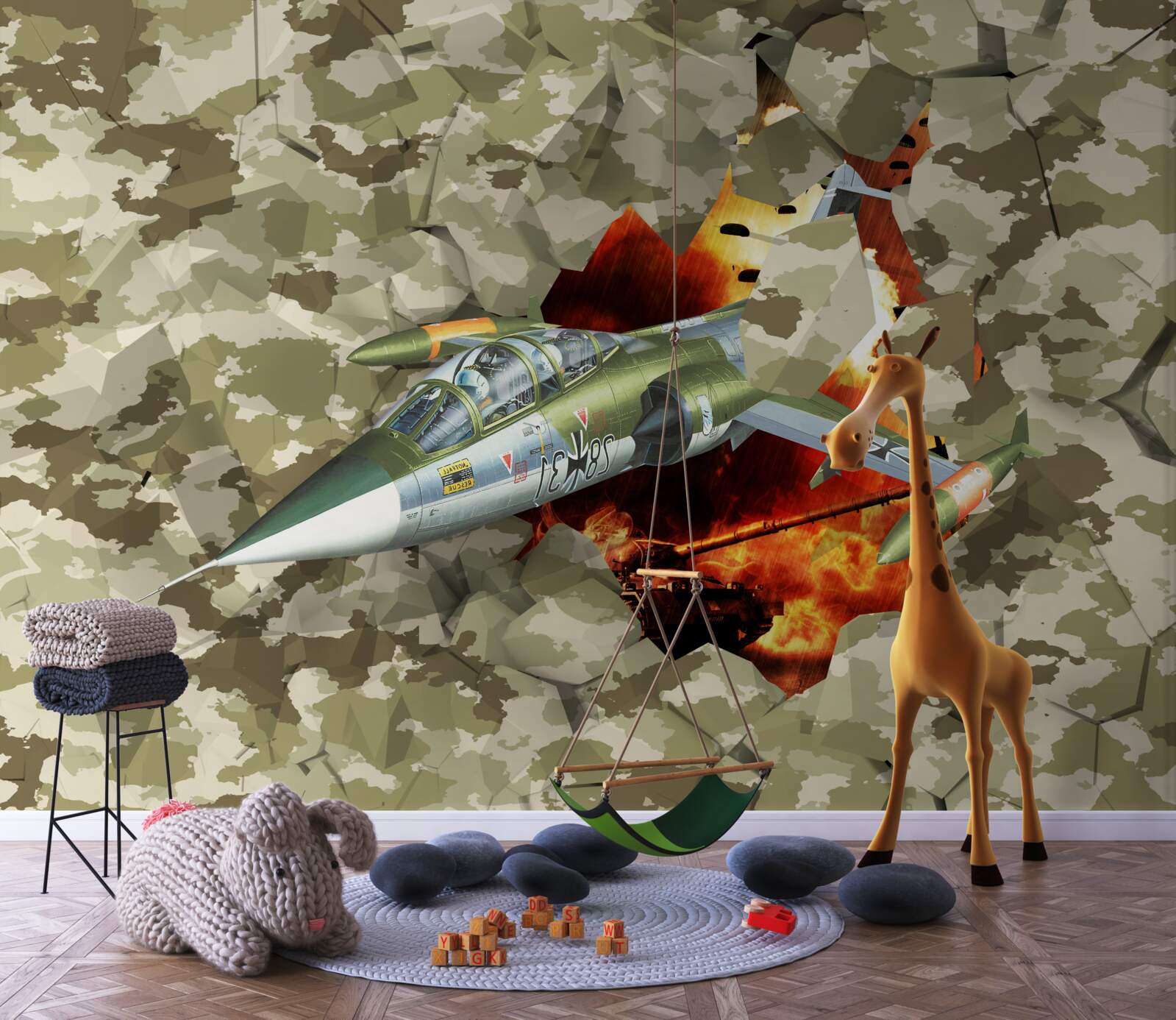 Fototapeta lietadlo prekoná prekážku