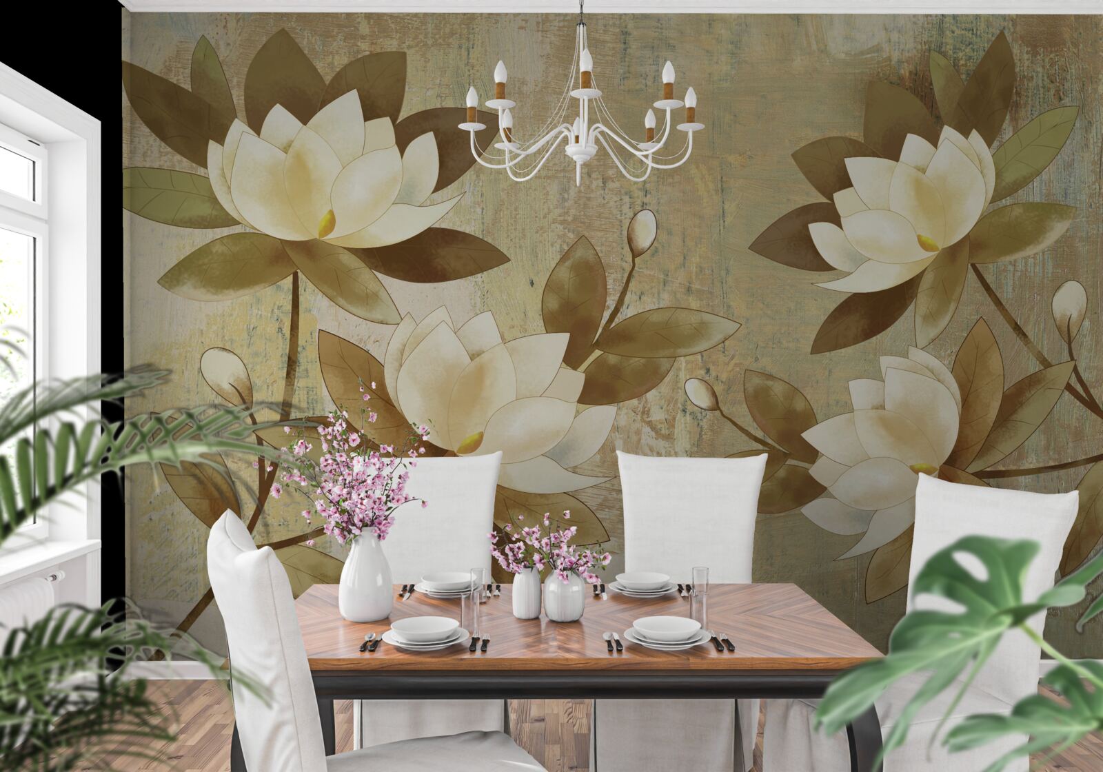 Fototapeta akvarelové maľovanie lotosov