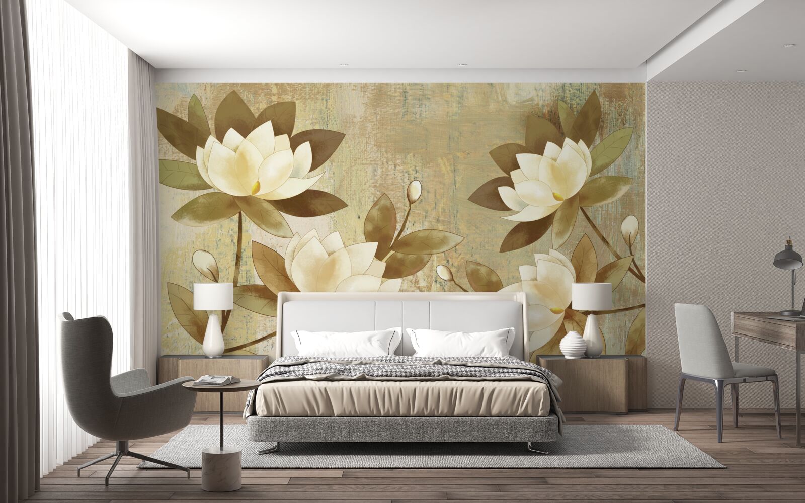 Fototapeta akvarelové maľovanie lotosov