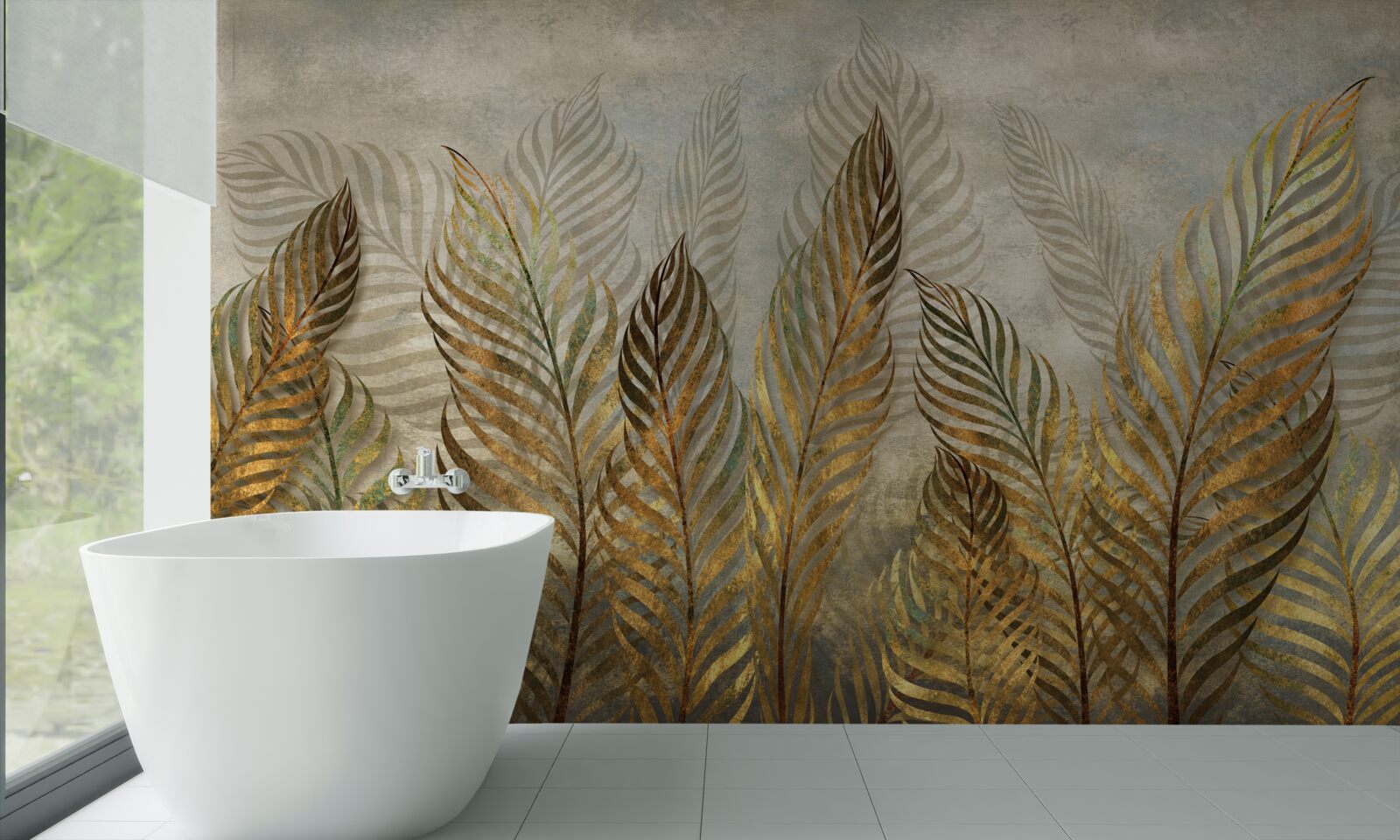 Fototapeta pôvabné papraďové listy