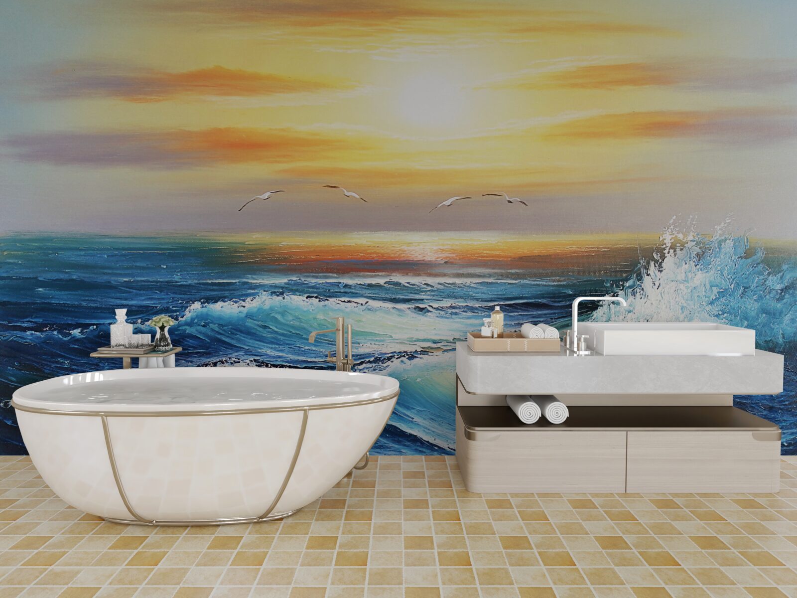 Fototapeta nahnevané vlny oceánu