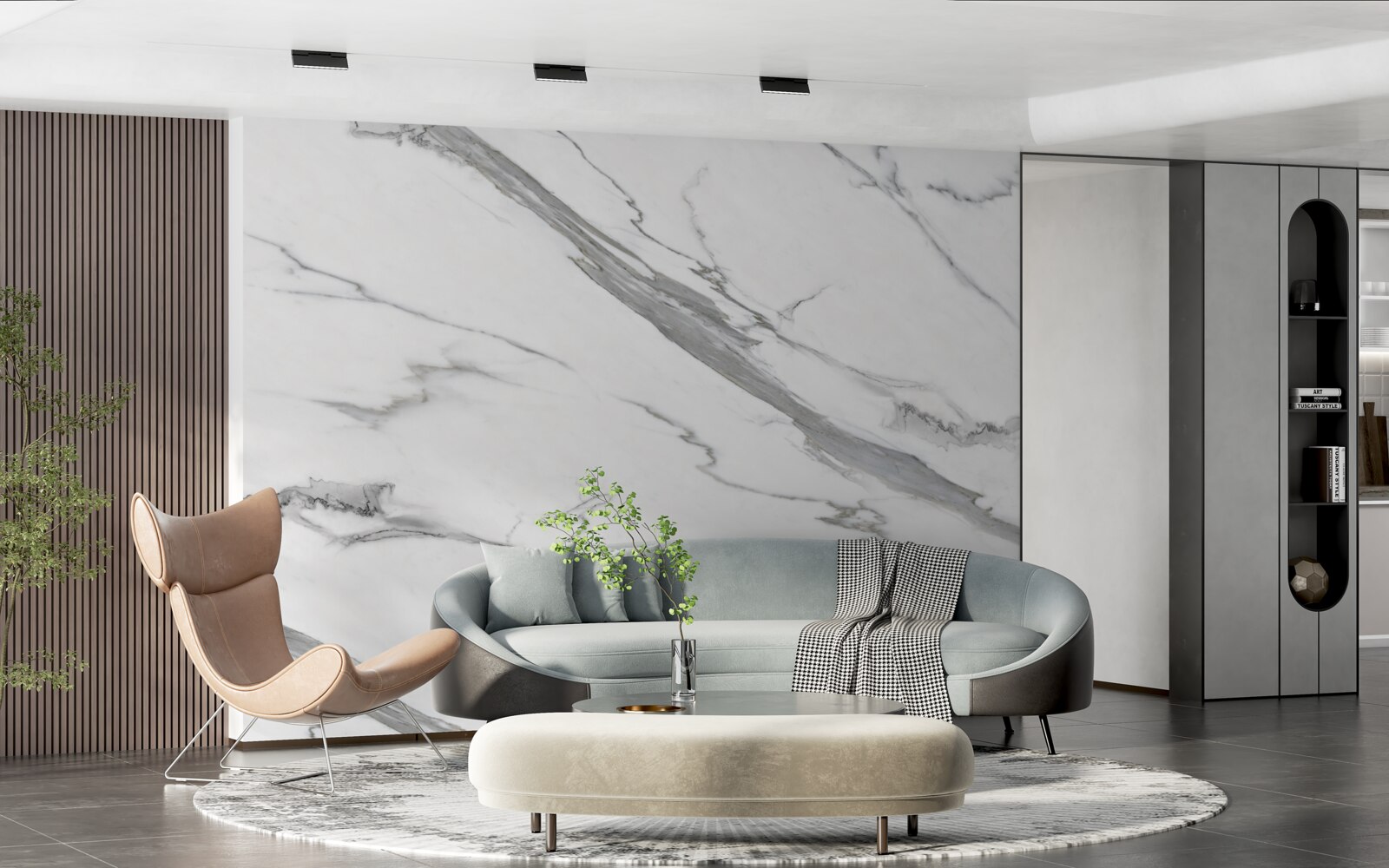 Fototapeta biely mramor so sivými vzormi