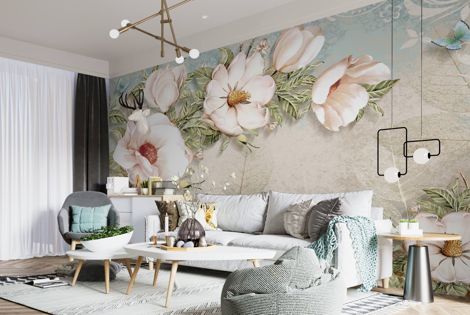 Fototapeta svetlé puky na abstraktnom pozadí