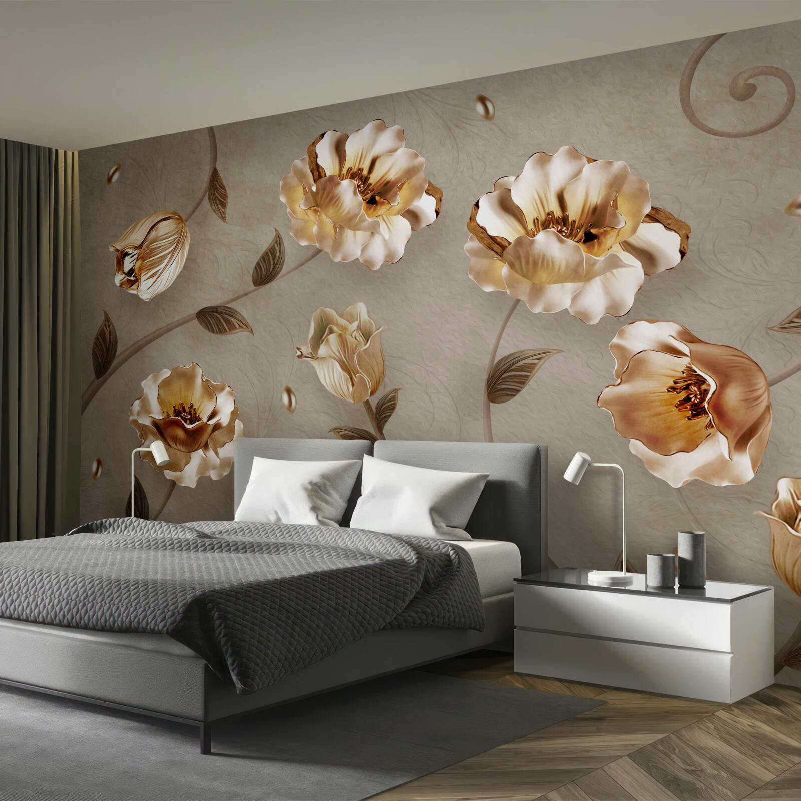 Fototapeta kvety zo zlata