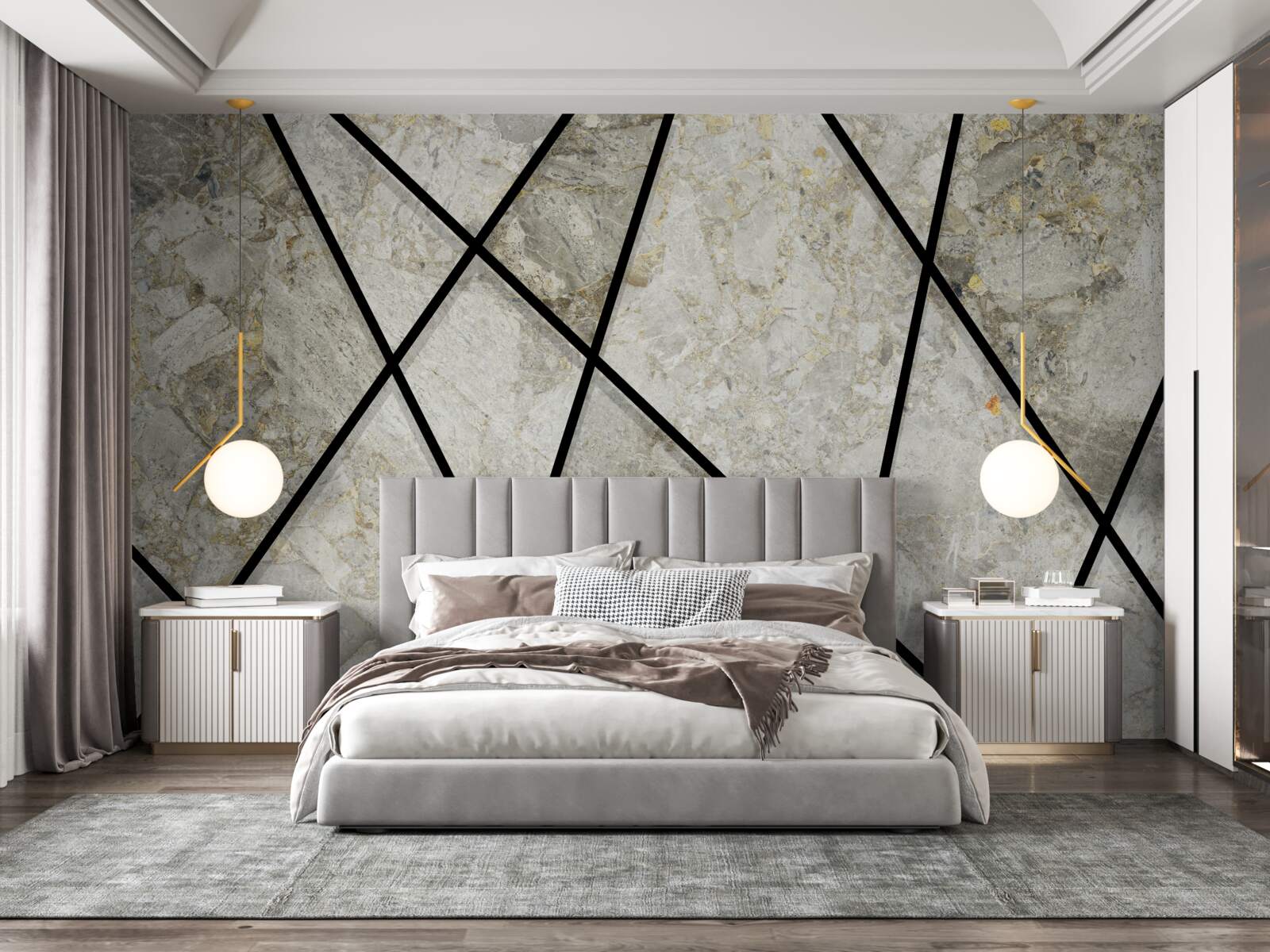 Fototapeta mramor s čiernymi žilami