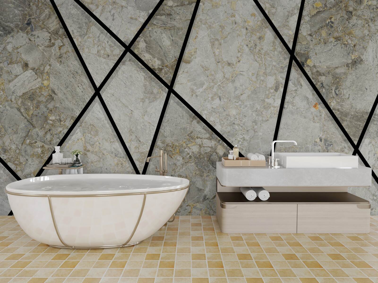 Fototapeta mramor s čiernymi žilami